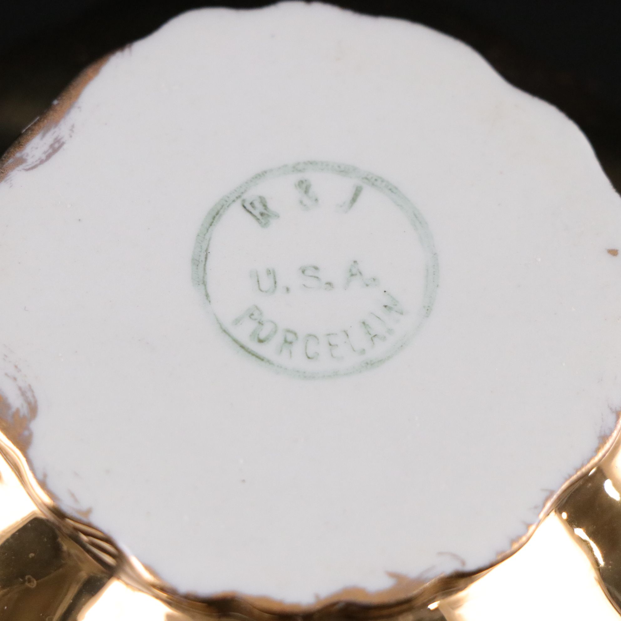 Miniature Gilt Porcelain Tea and Chocolate Sets for Kids and Dolls