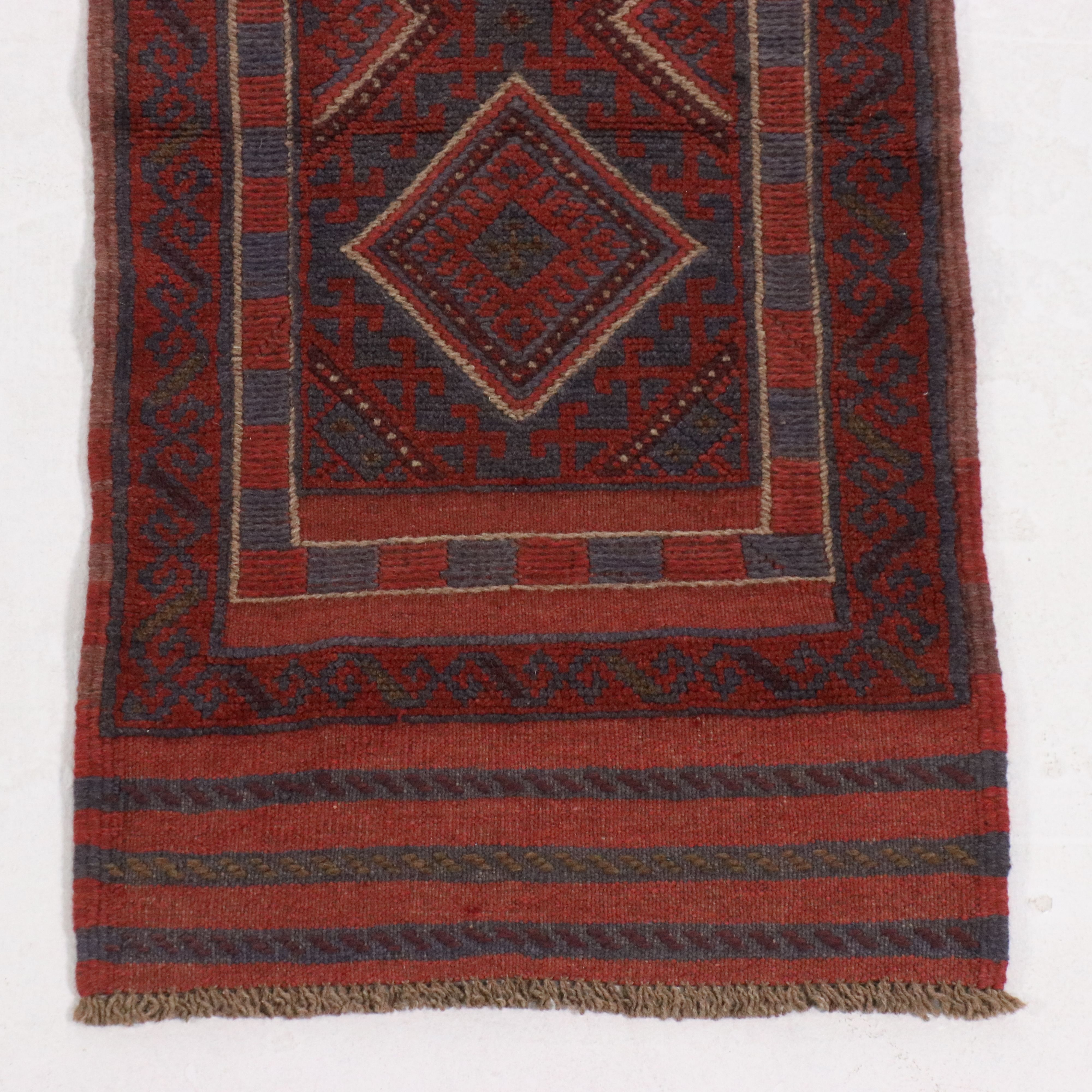 1'11 x 7'7 Hand-Knotted Afghan Mashwani Carpet Runner