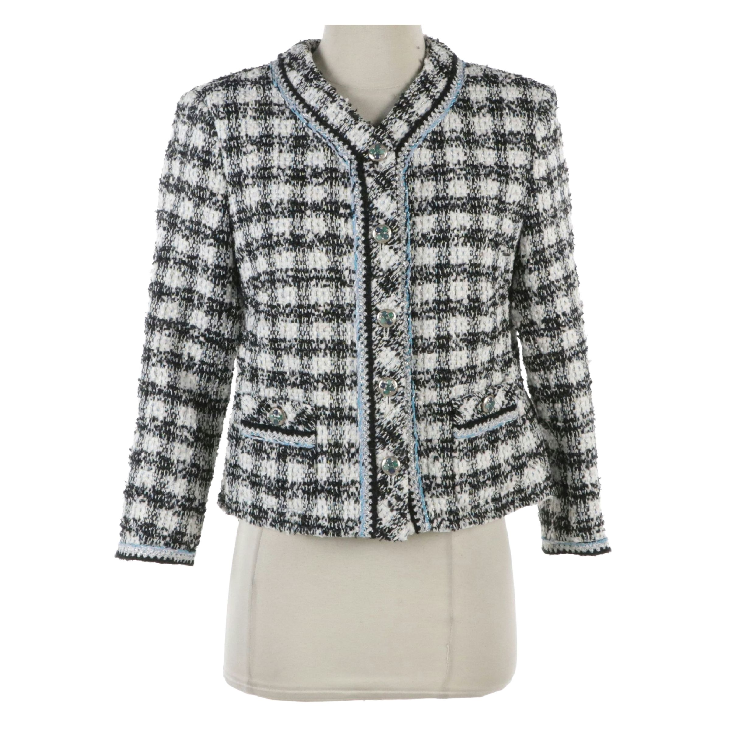 Chanel Spring Collection Cropped Tweed Bouclé Knit Jacket