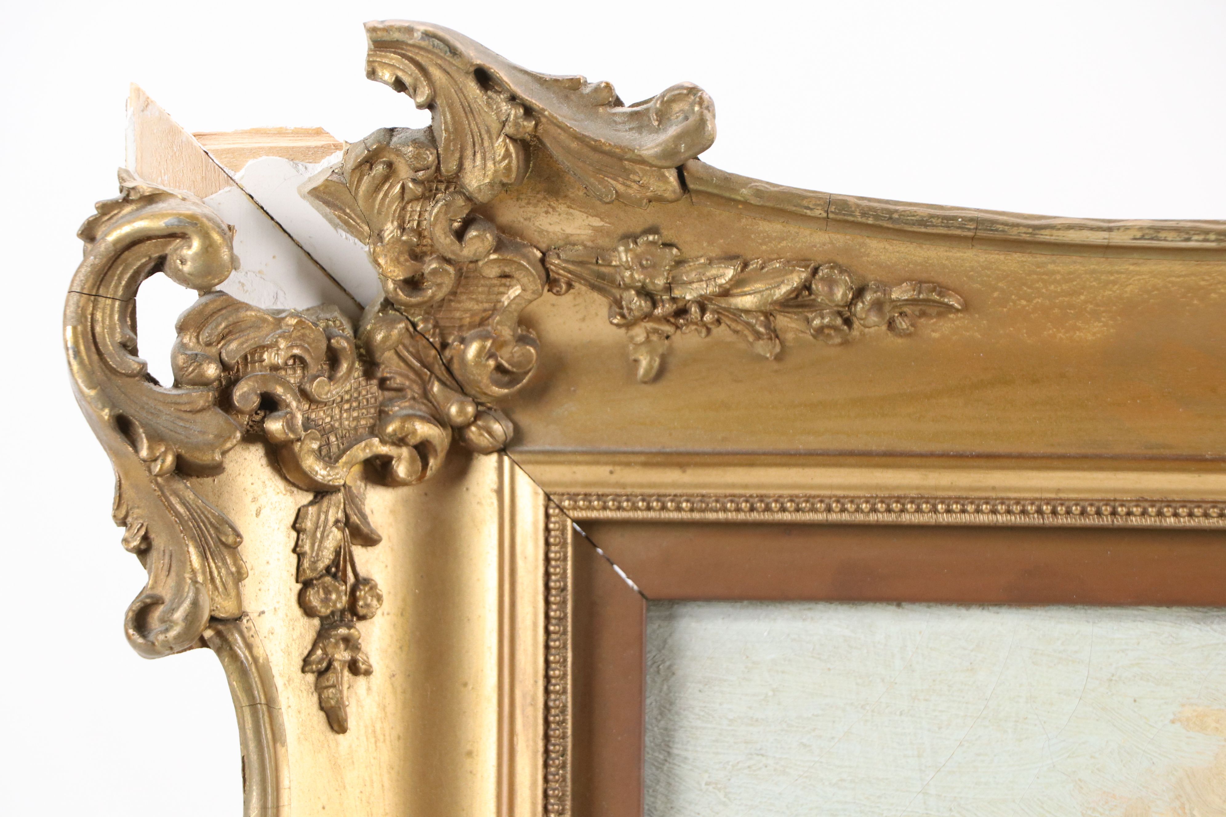 Emil Furst Oil Painting of Coastal Landscape, Late 19th Century