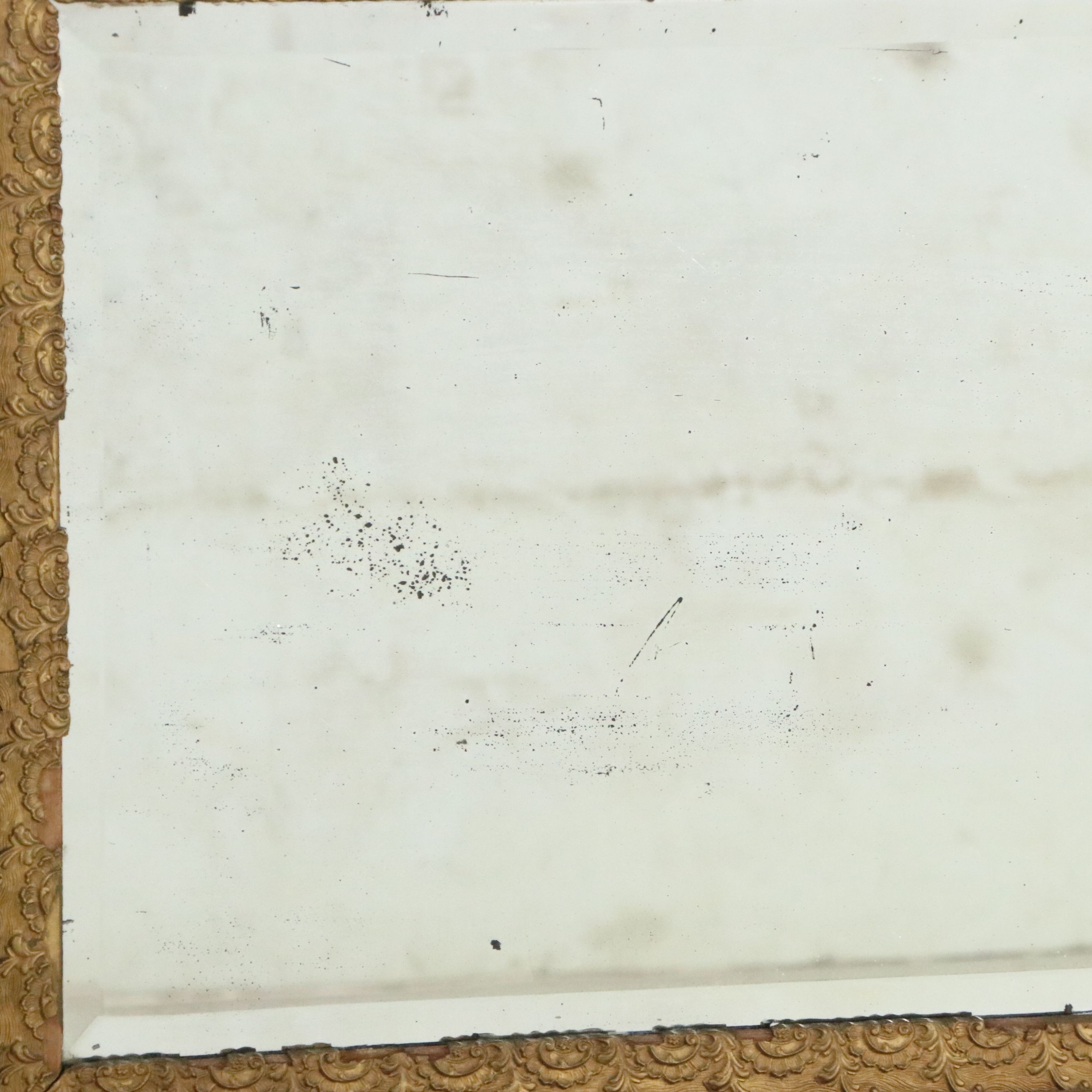 Victorian Gilded Molded Plaster Overmantel Mirror