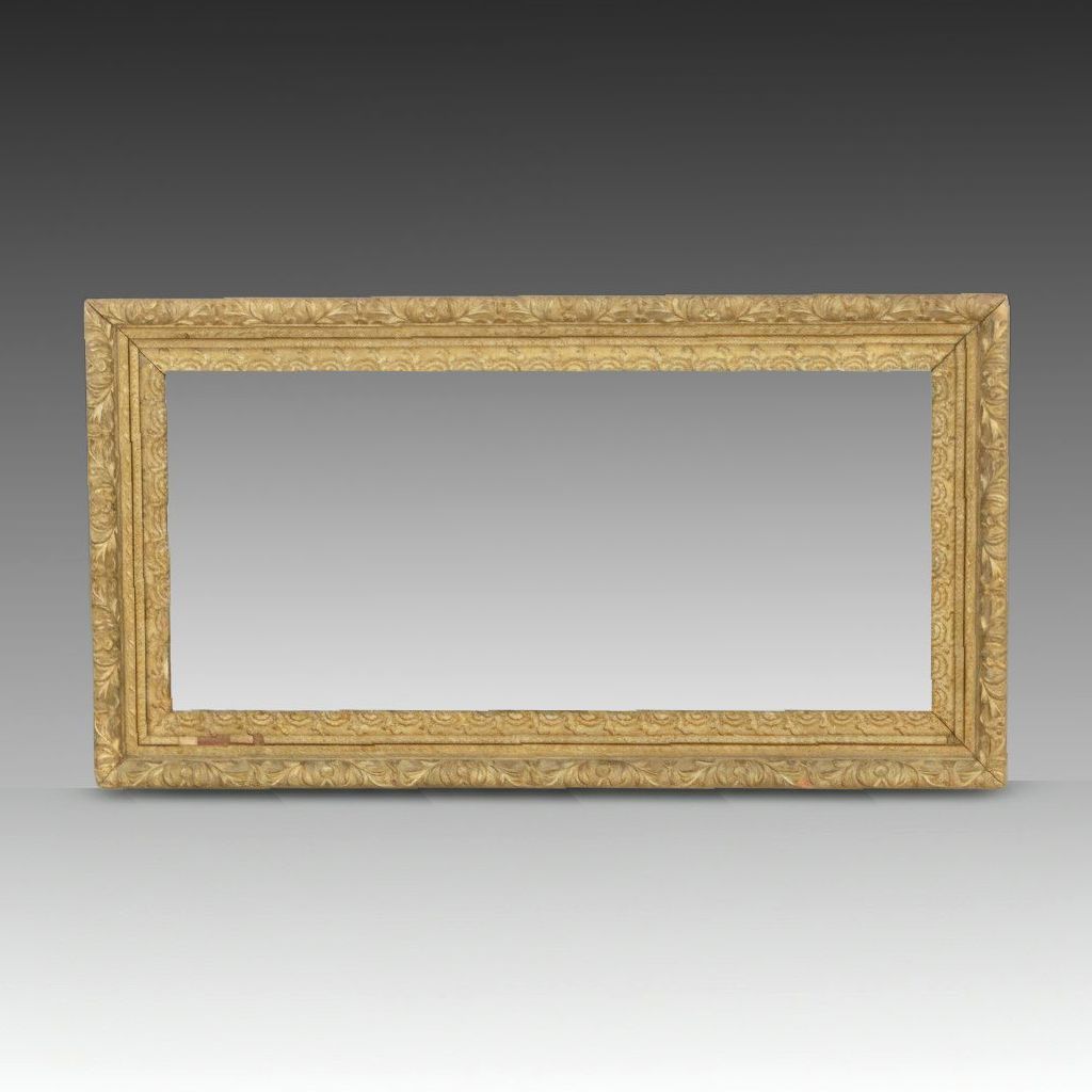 Victorian Gilded Molded Plaster Overmantel Mirror