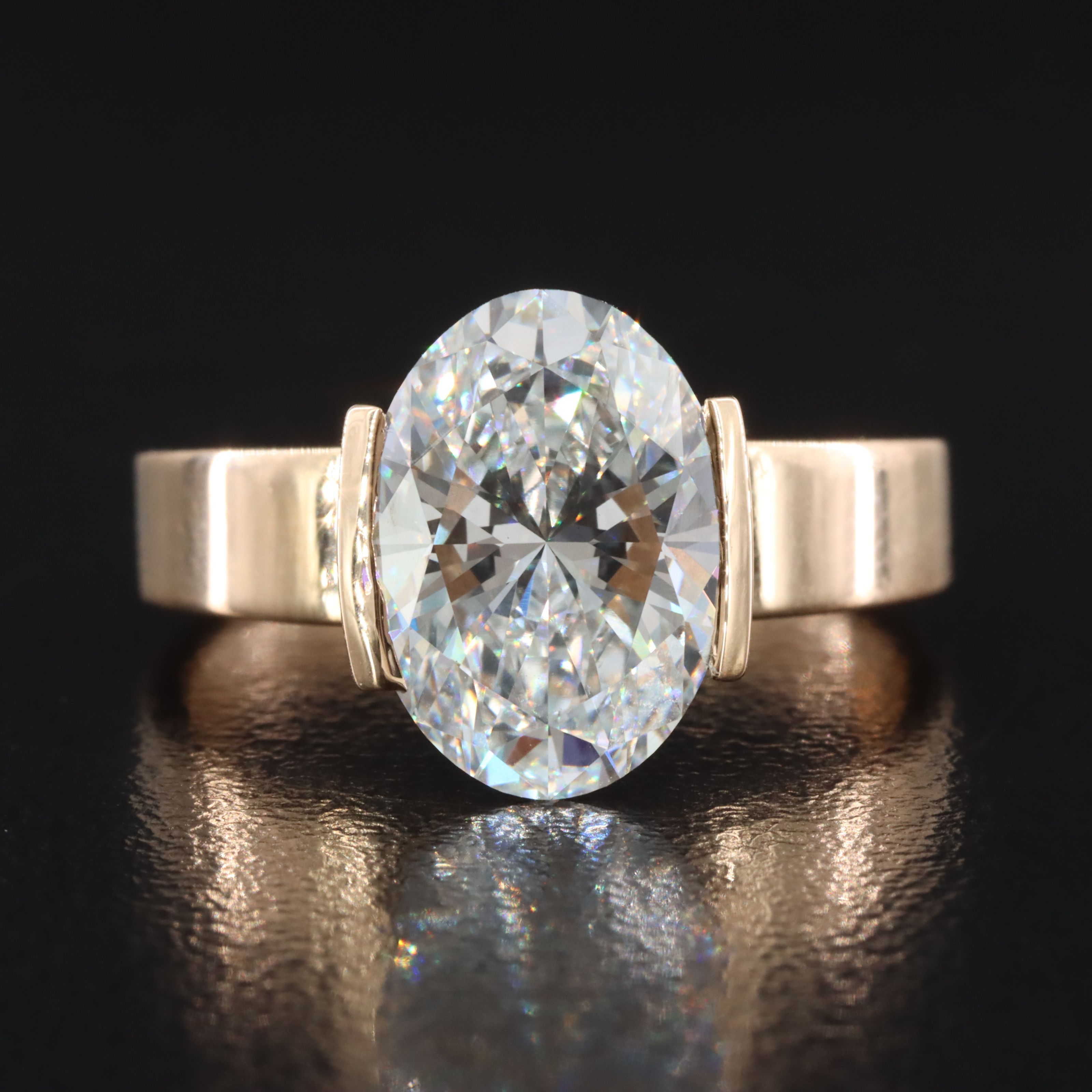 18K 3.45 CT Lab Grown Diamond Solitaire Ring with IGI Report