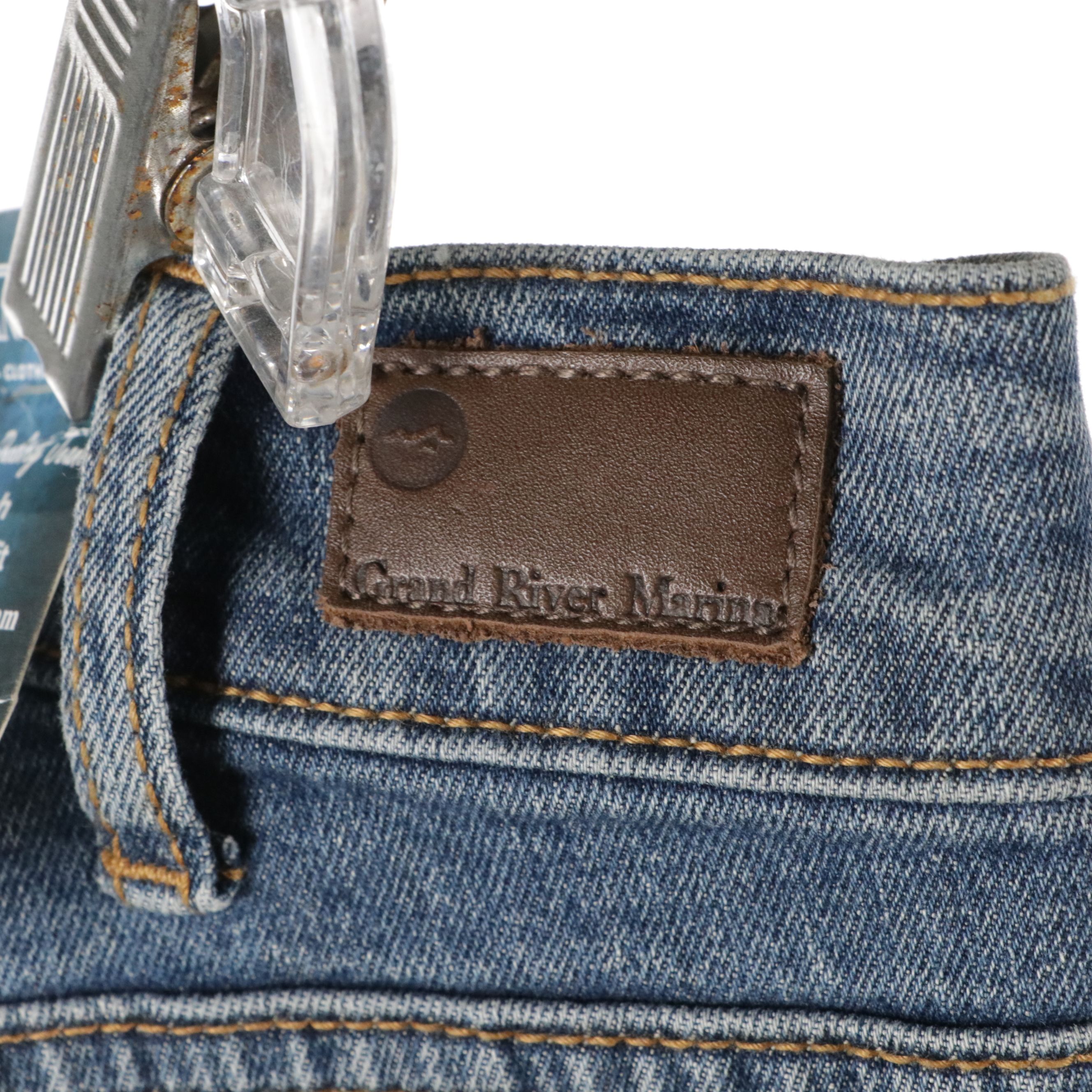 Men's Grand River Stretch Traditional Fit and Relaxed Fit Blue Jeans, With Tags