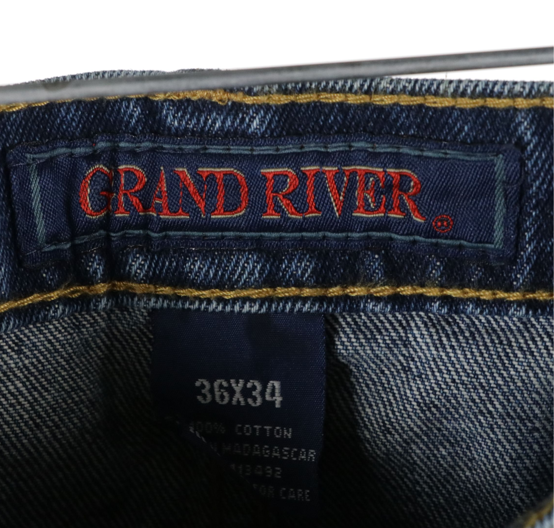 Men's Grand River Stretch Traditional Fit and Relaxed Fit Blue Jeans, With Tags