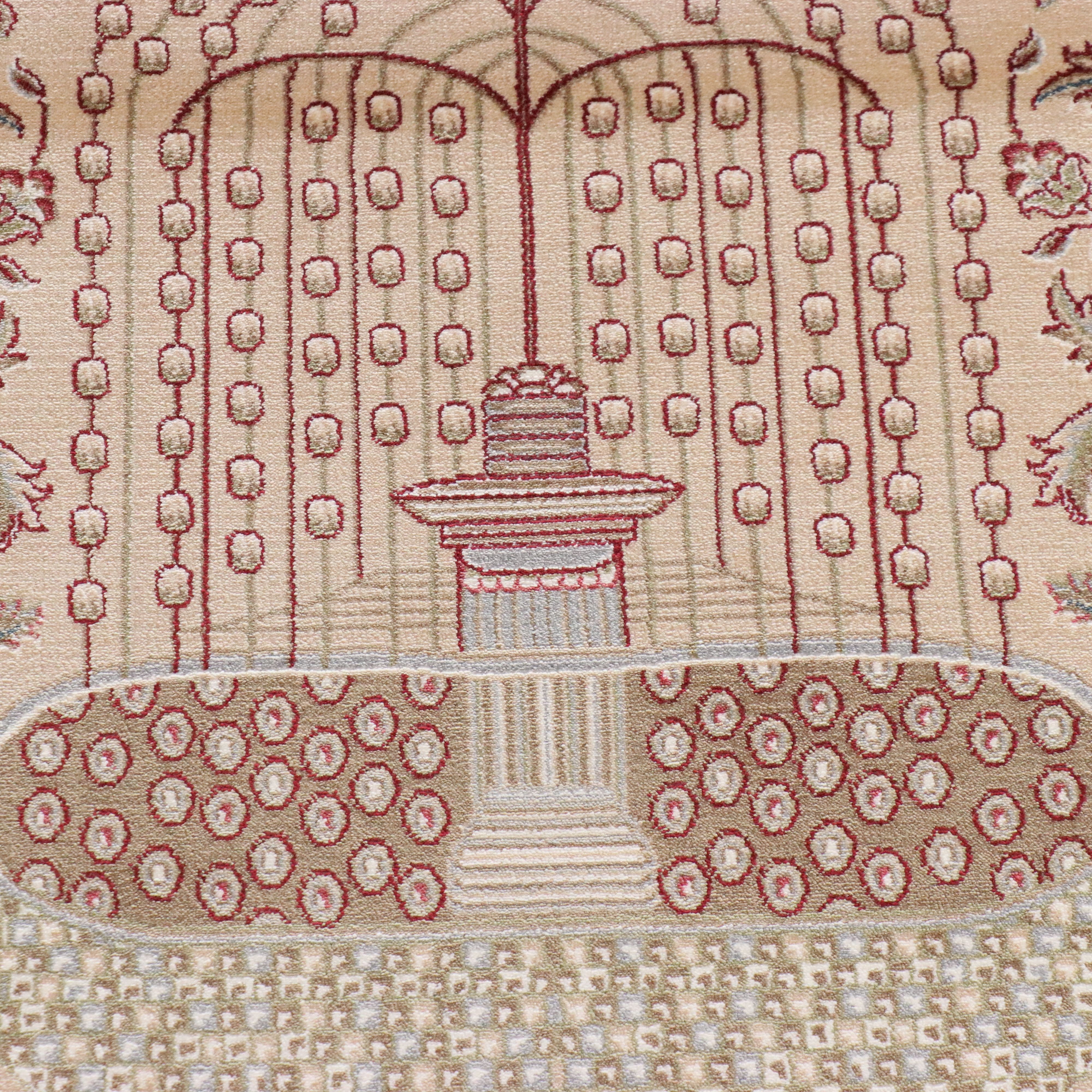 3'10 x 6'5 Hand-Knotted Signed Persian Isfahan Silk Prayer Rug