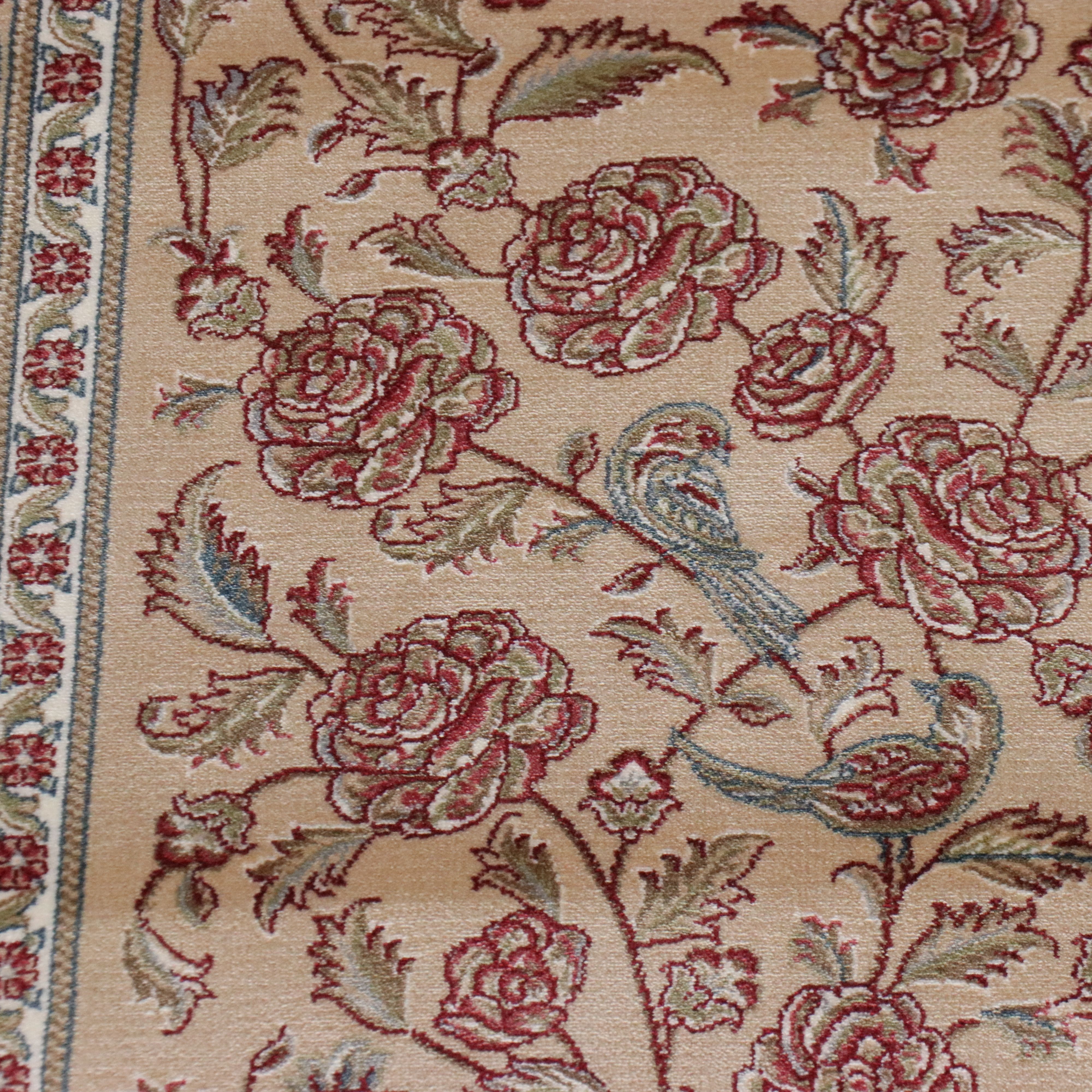 3'10 x 6'5 Hand-Knotted Signed Persian Isfahan Silk Prayer Rug