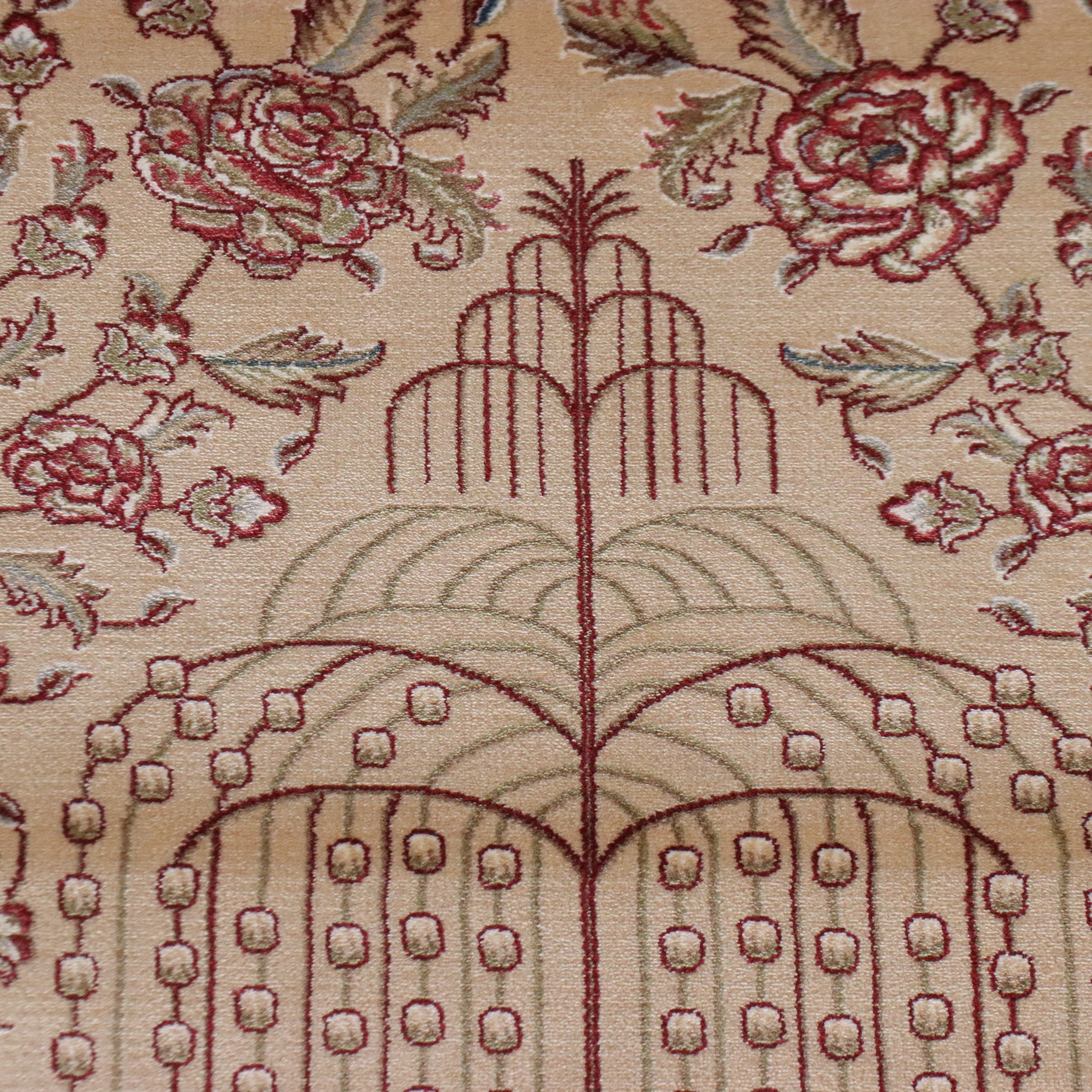 3'10 x 6'5 Hand-Knotted Signed Persian Isfahan Silk Prayer Rug