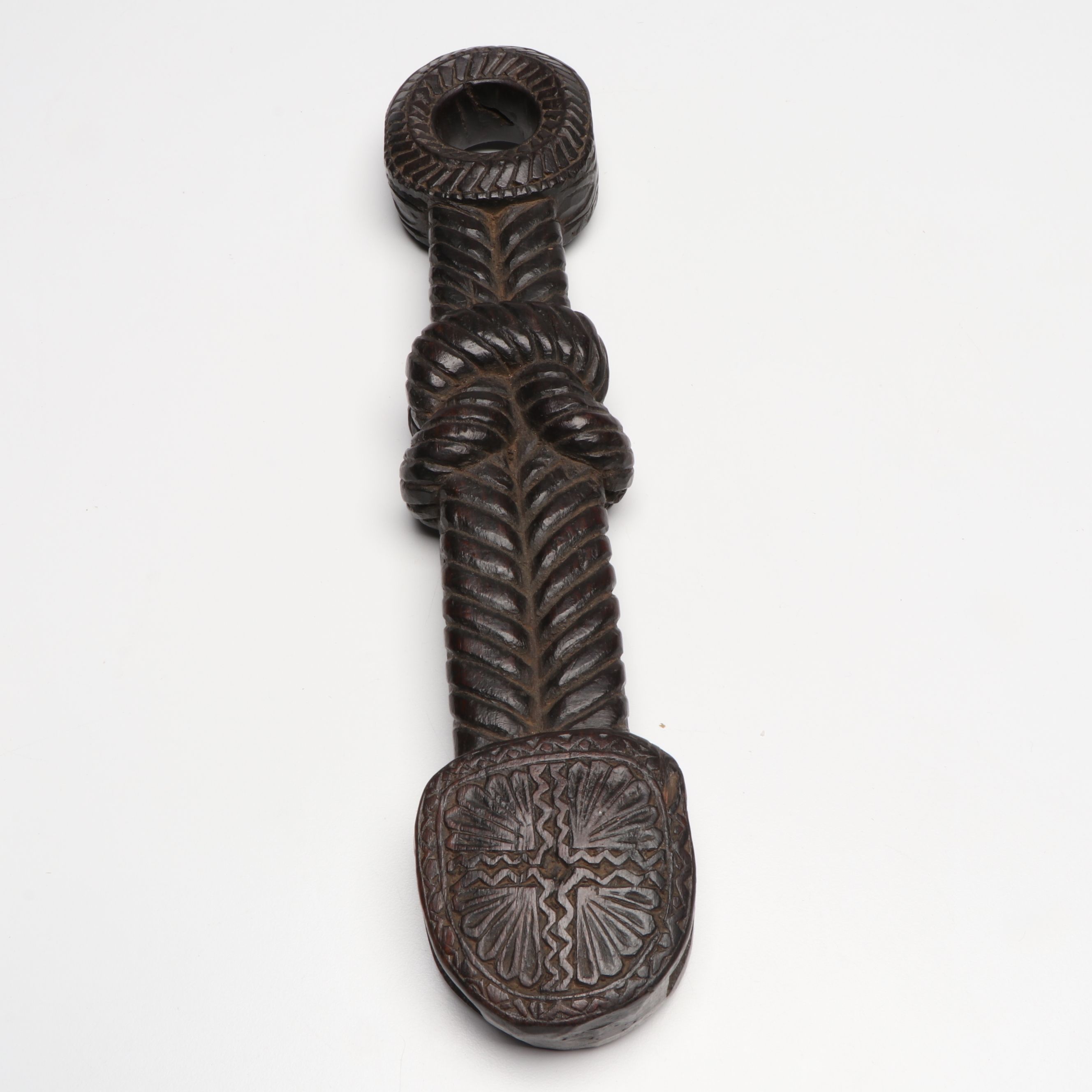 Nepali Hand-Carved Wood Butter Churn Parts