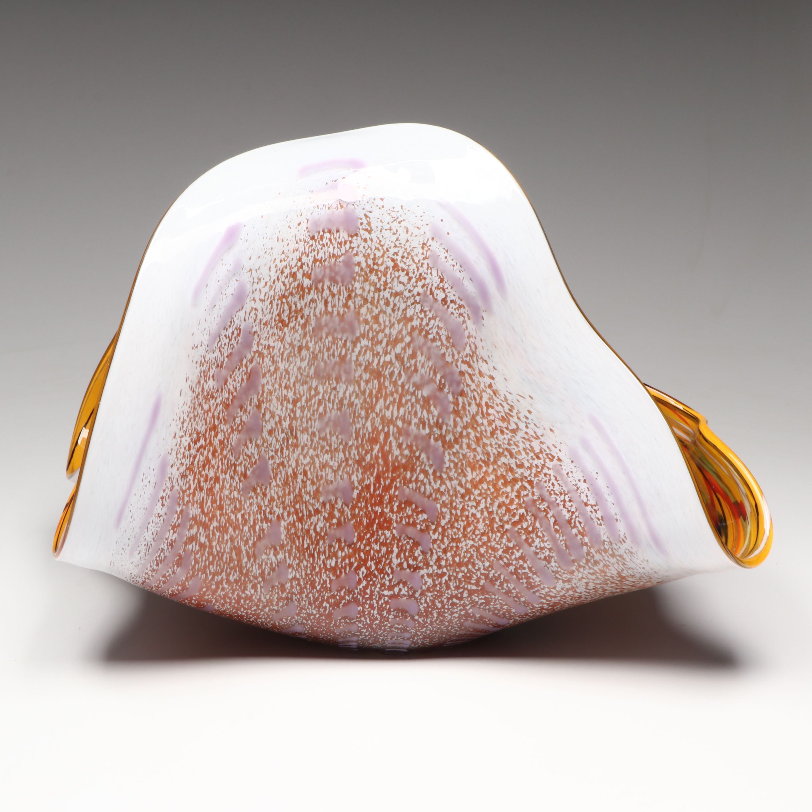 Mihai Topescu Romanian Handblown Cased Interior Trailing Art Glass Centerpiece