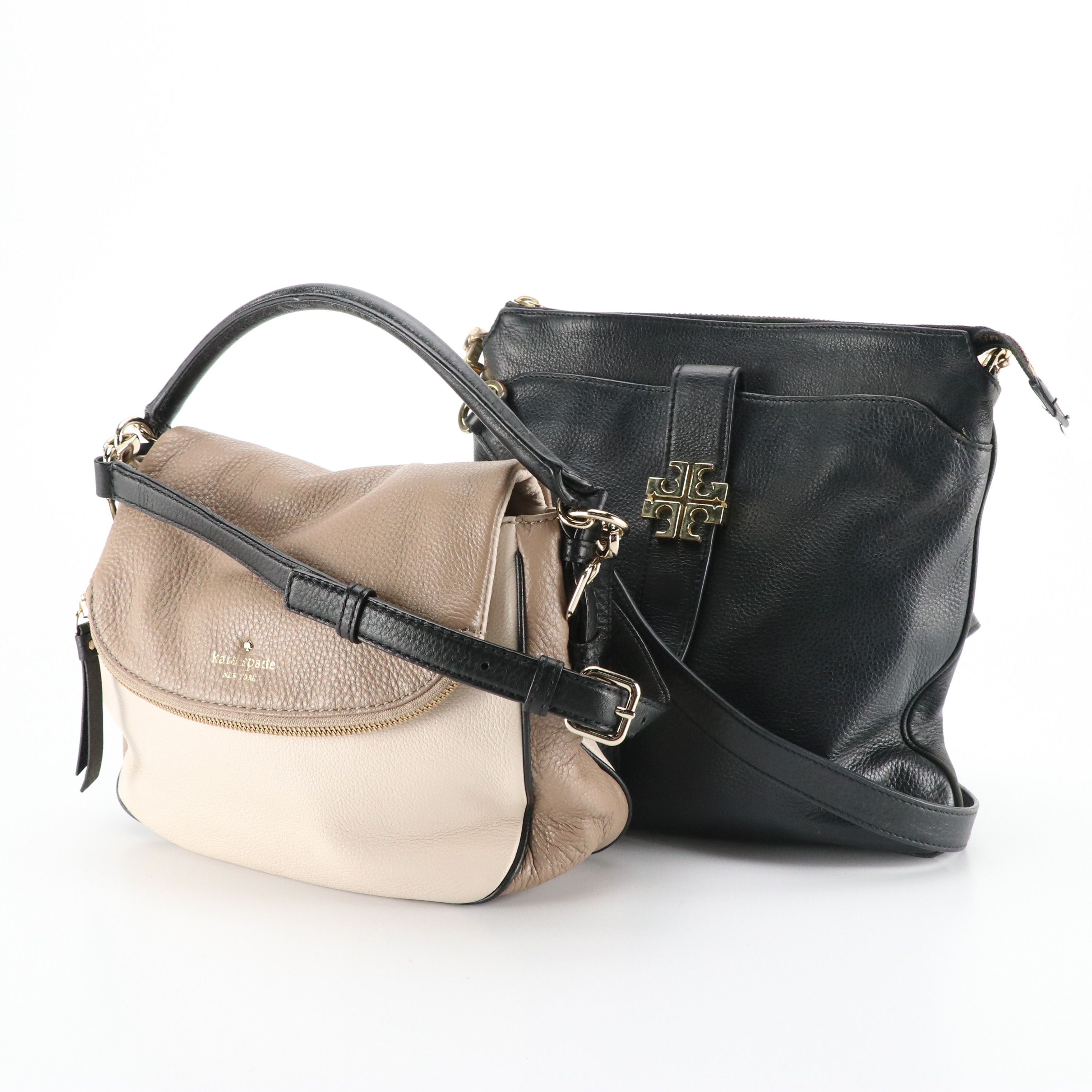 Kate Spade Cobble Hill Devin 2Way Bag in Tricolor Leather, Tory Burch Crossbody
