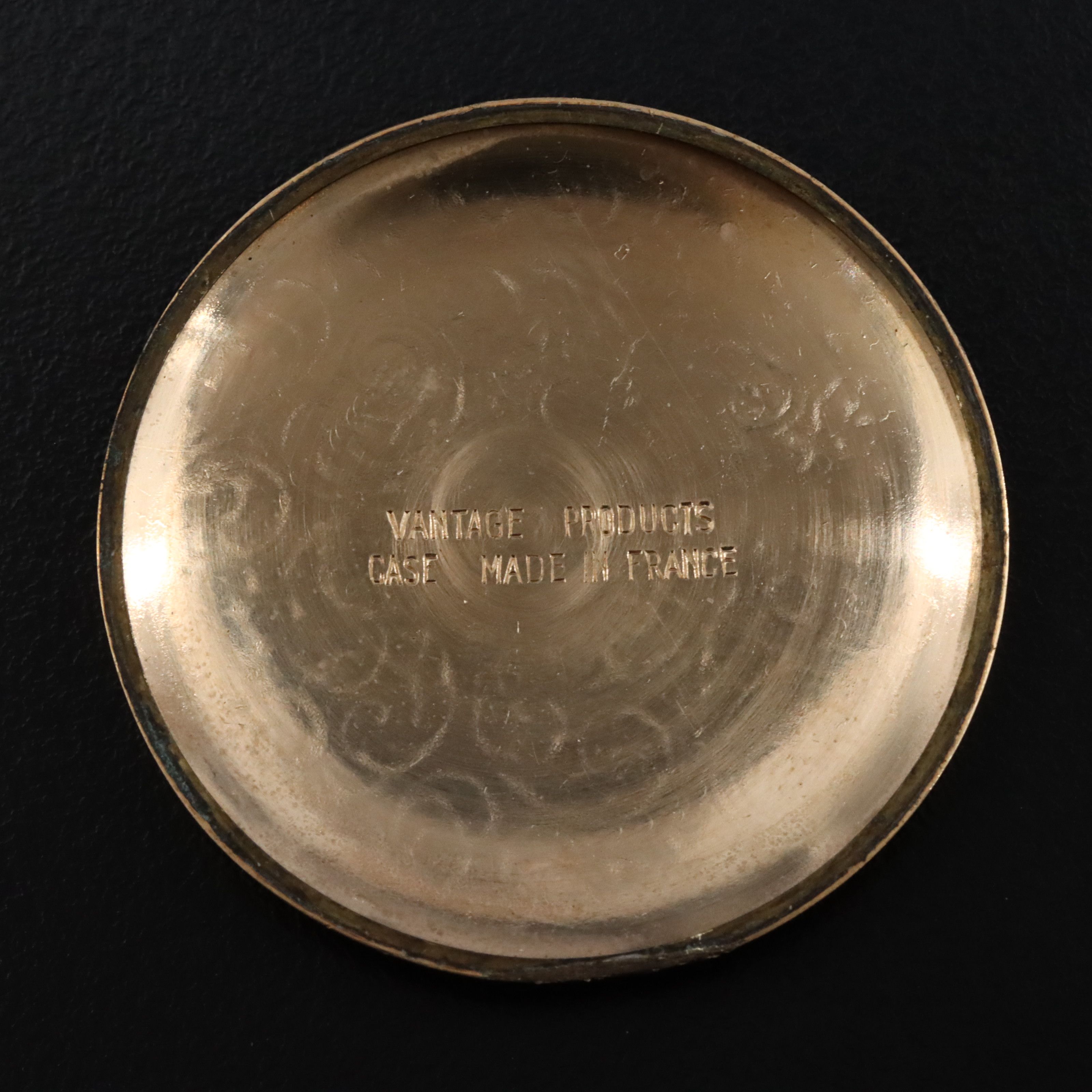 Buren Gold-Tone Ornate Small Pocket Watch