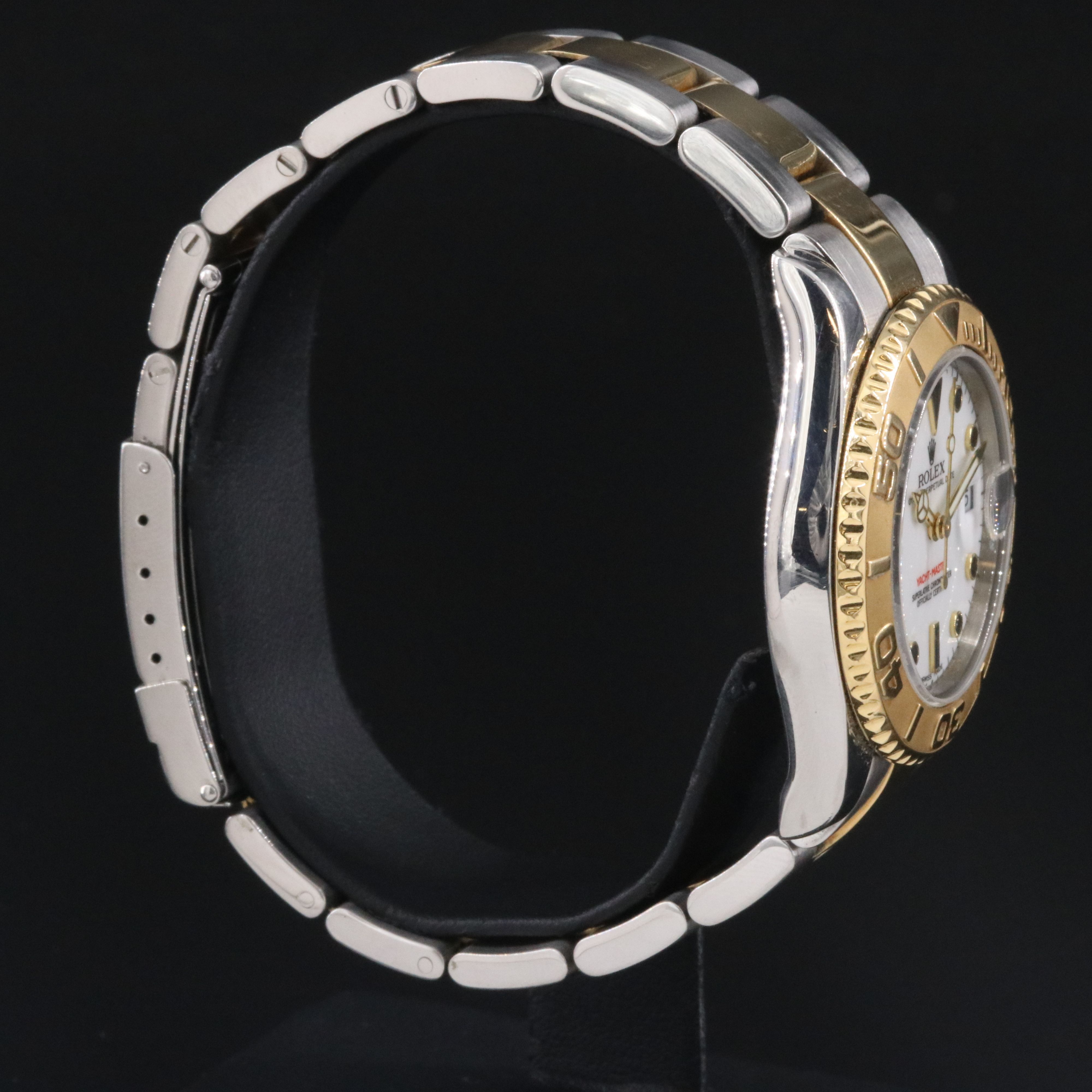 2001 Rolex Yacht - Master 168623 White Dial 18K & Steel Watch