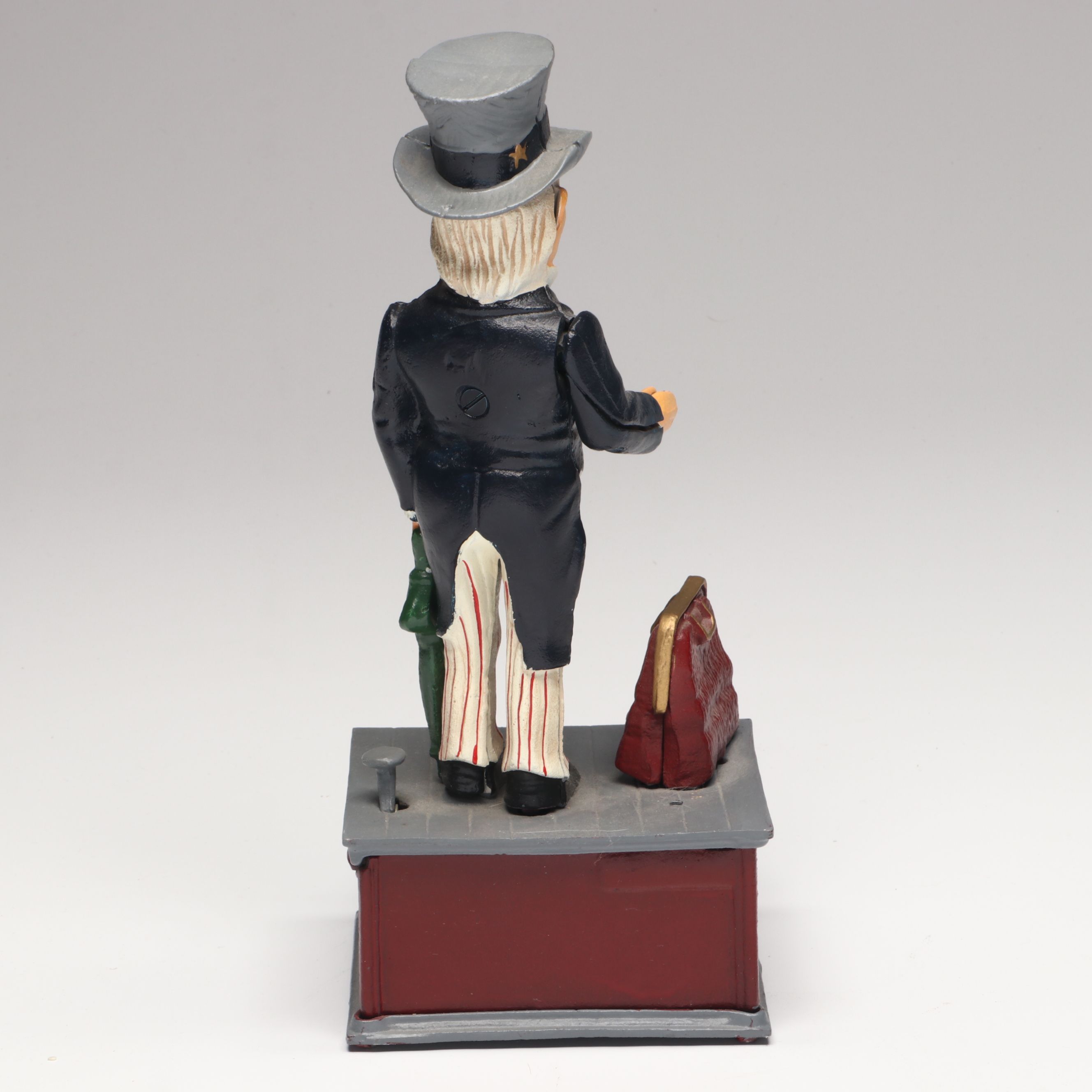 Cast Iron Uncle Sam Reproduction Mechanical Coin Bank