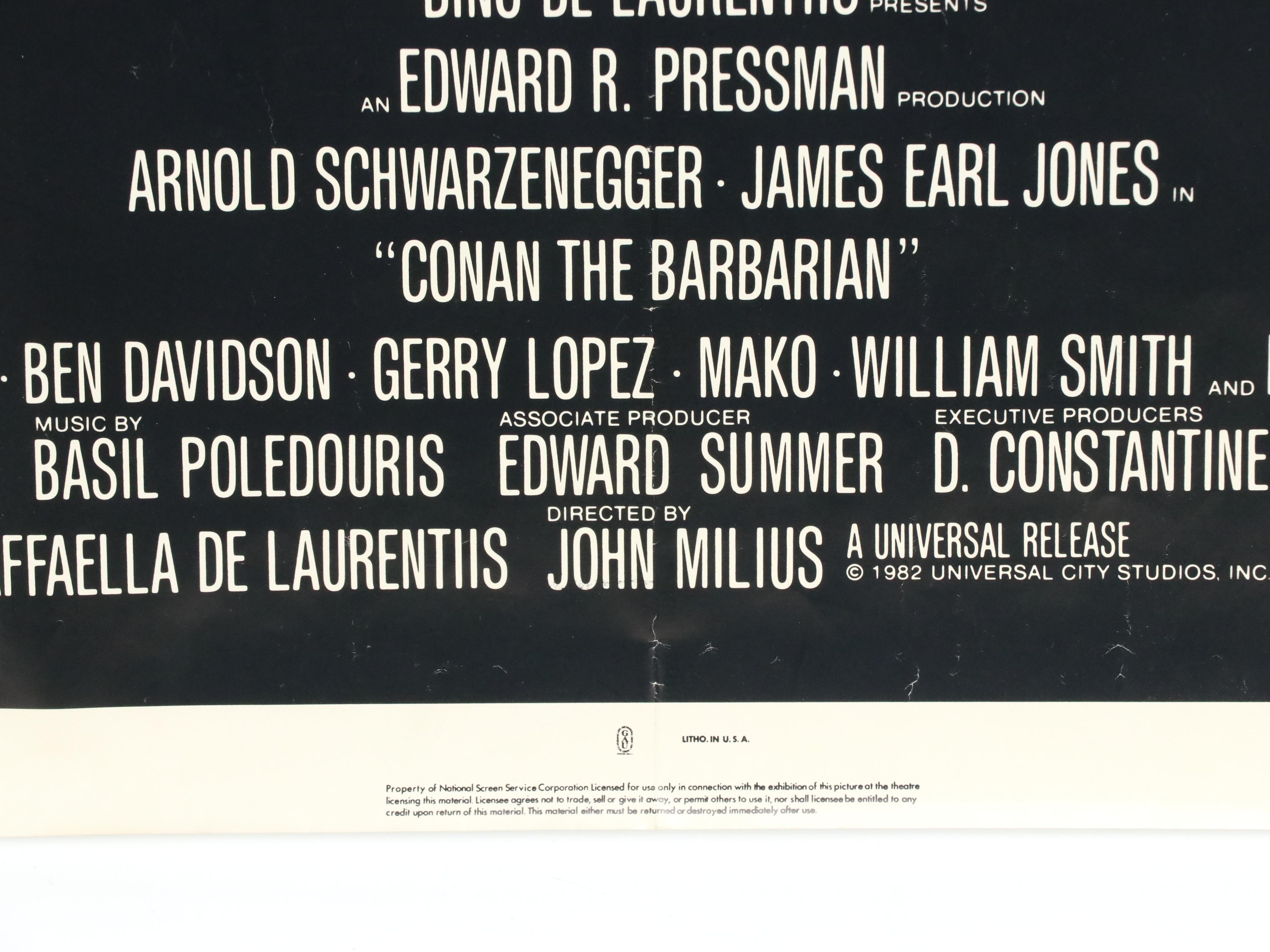 "The Dark Crystal," "Conan: The Barbarian" and Other Movie Poster, 1980s