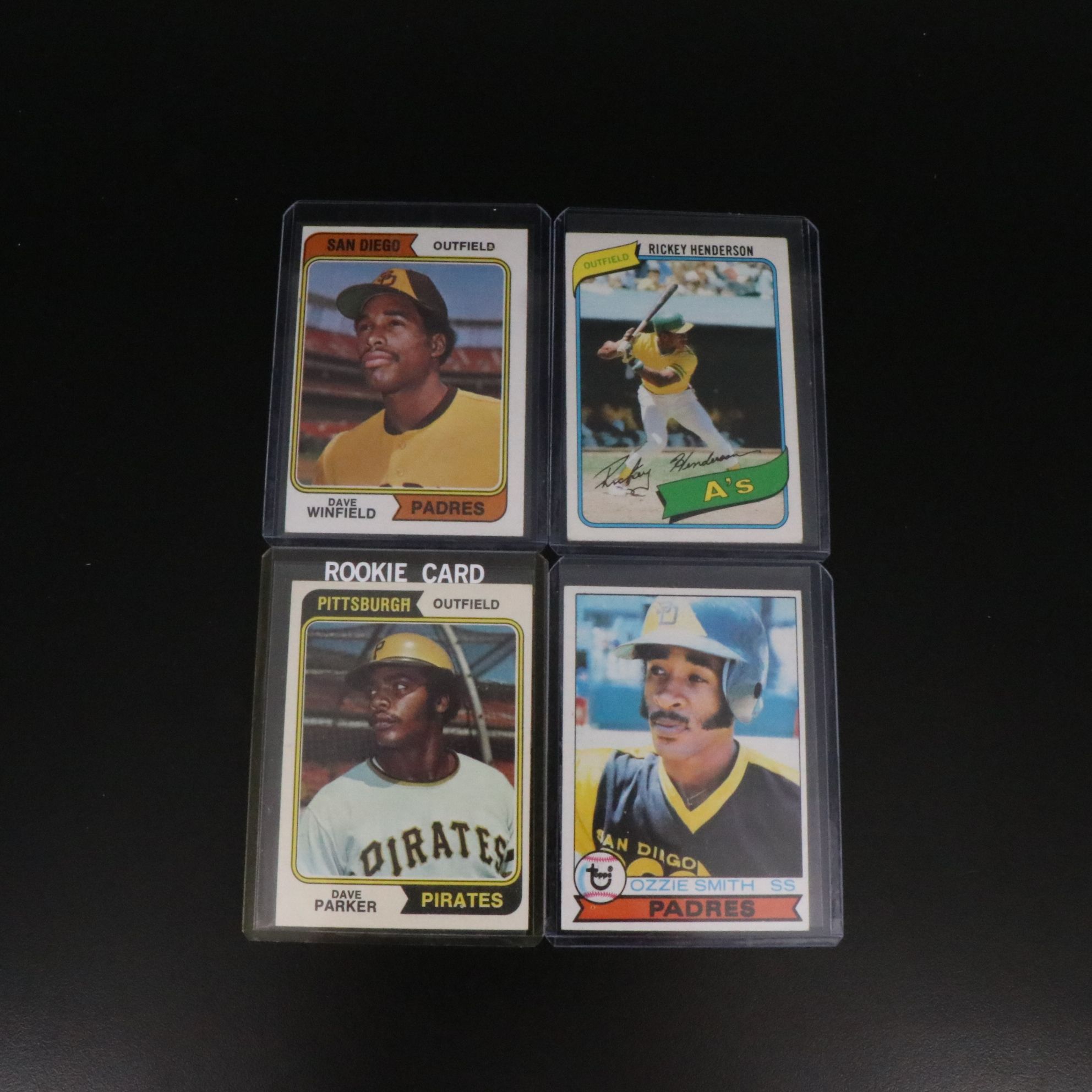 Rickey Henderson, Dave Parker, and More Topps Rookie Baseball Cards, 1974-1980