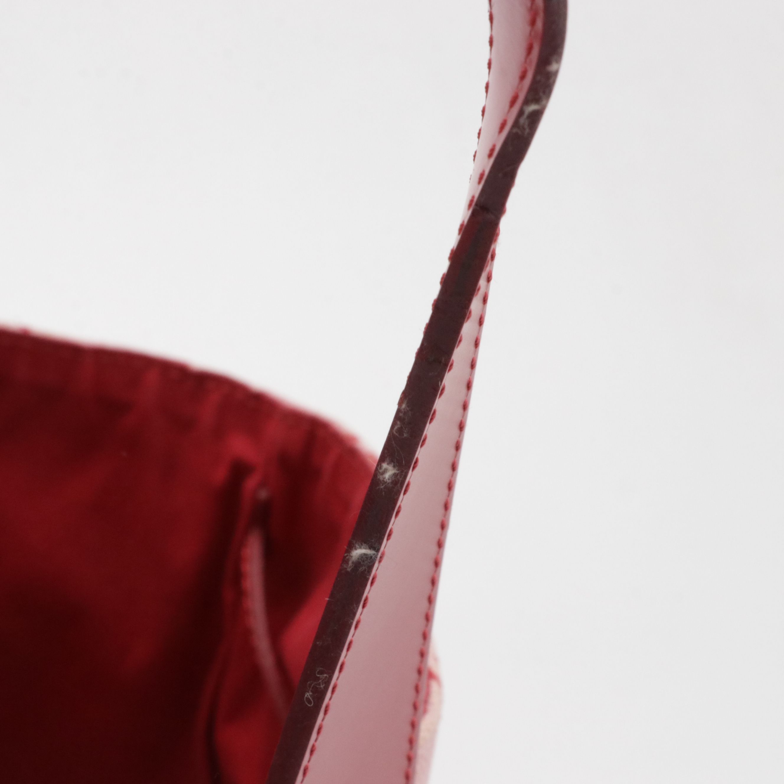 Louis Vuitton Limited Edition Cabas Ipanema PM Tote in Pink Canvas & Red Leather