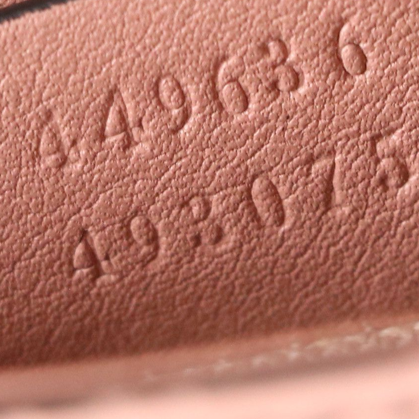 Gucci Dusty Pink Micro Guccissima Leather Mini Emily Chain Link Crossbody