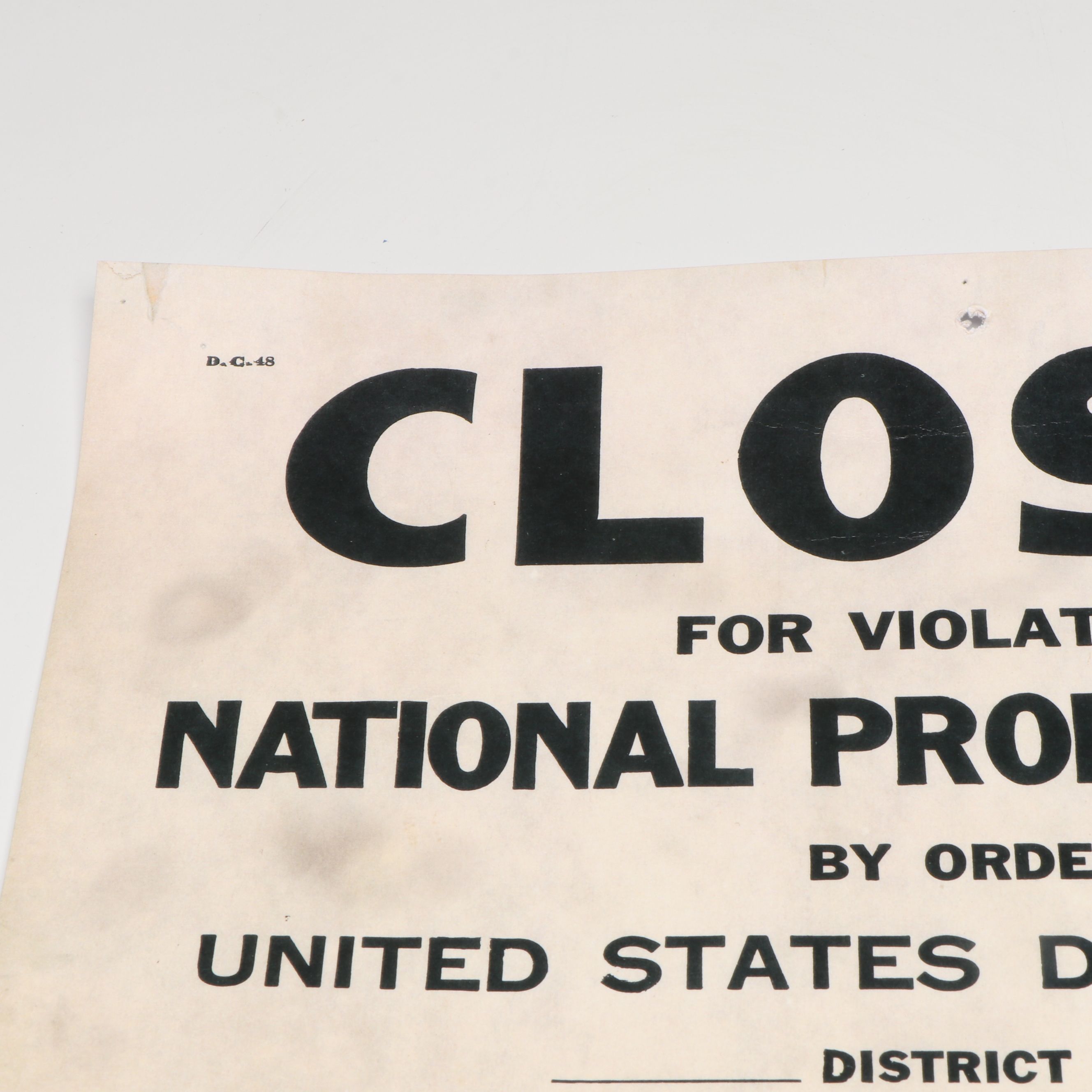 Prohibition Style Whisky Prescription Form with Reproduction Sign