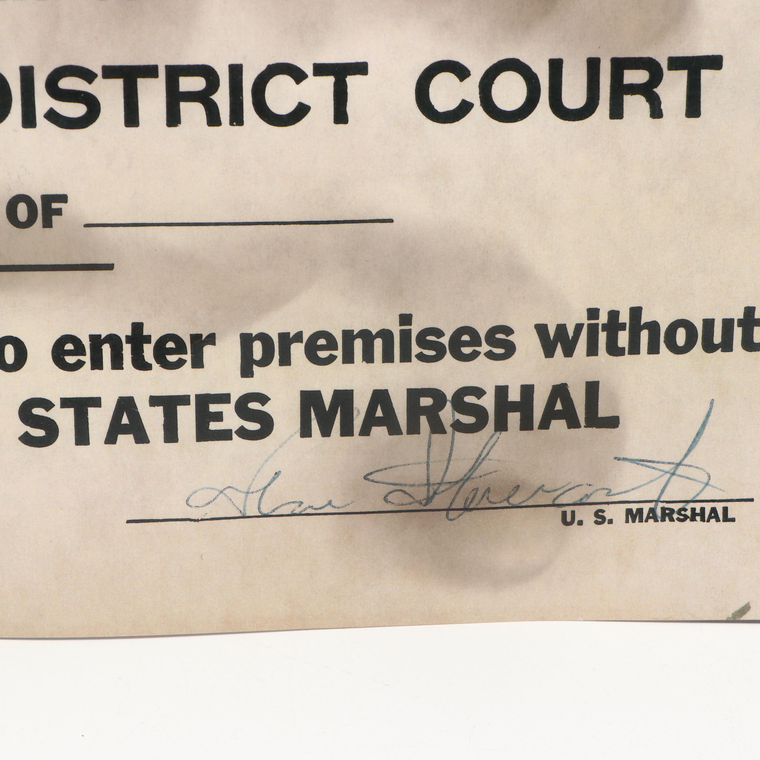 Prohibition Style Whisky Prescription Form with Reproduction Sign