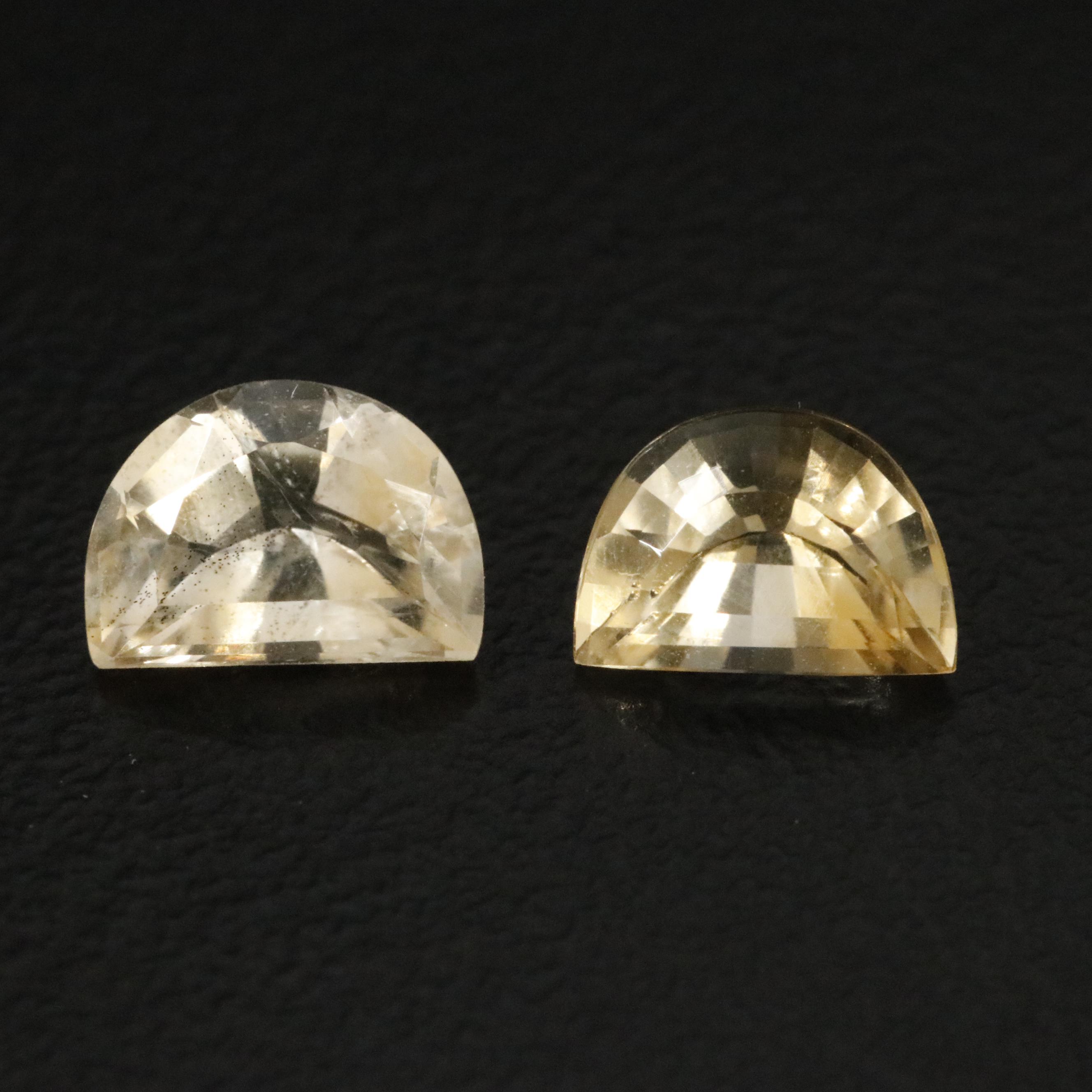 Loose 1.52 CTW Citrine Matched Pair