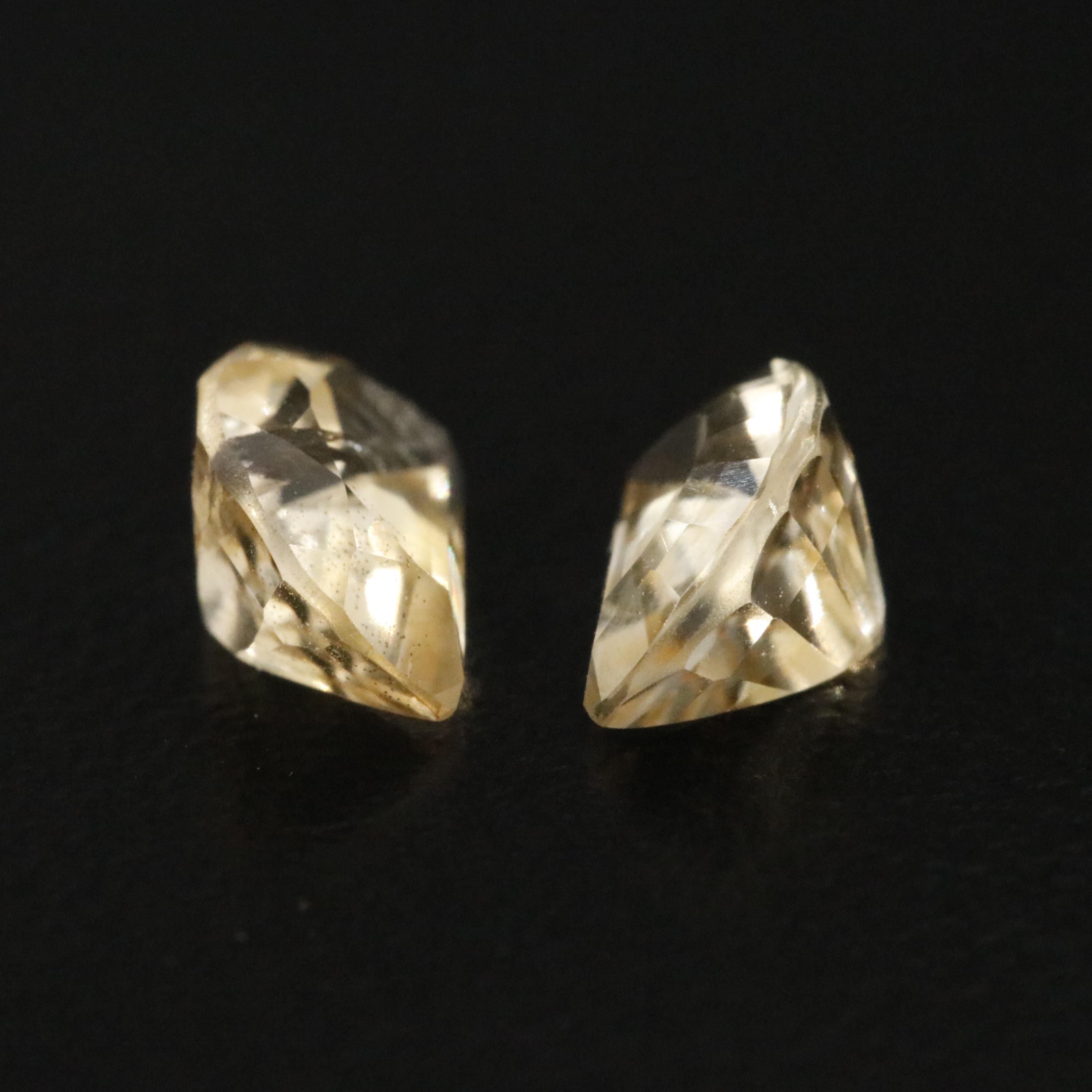 Loose 1.52 CTW Citrine Matched Pair