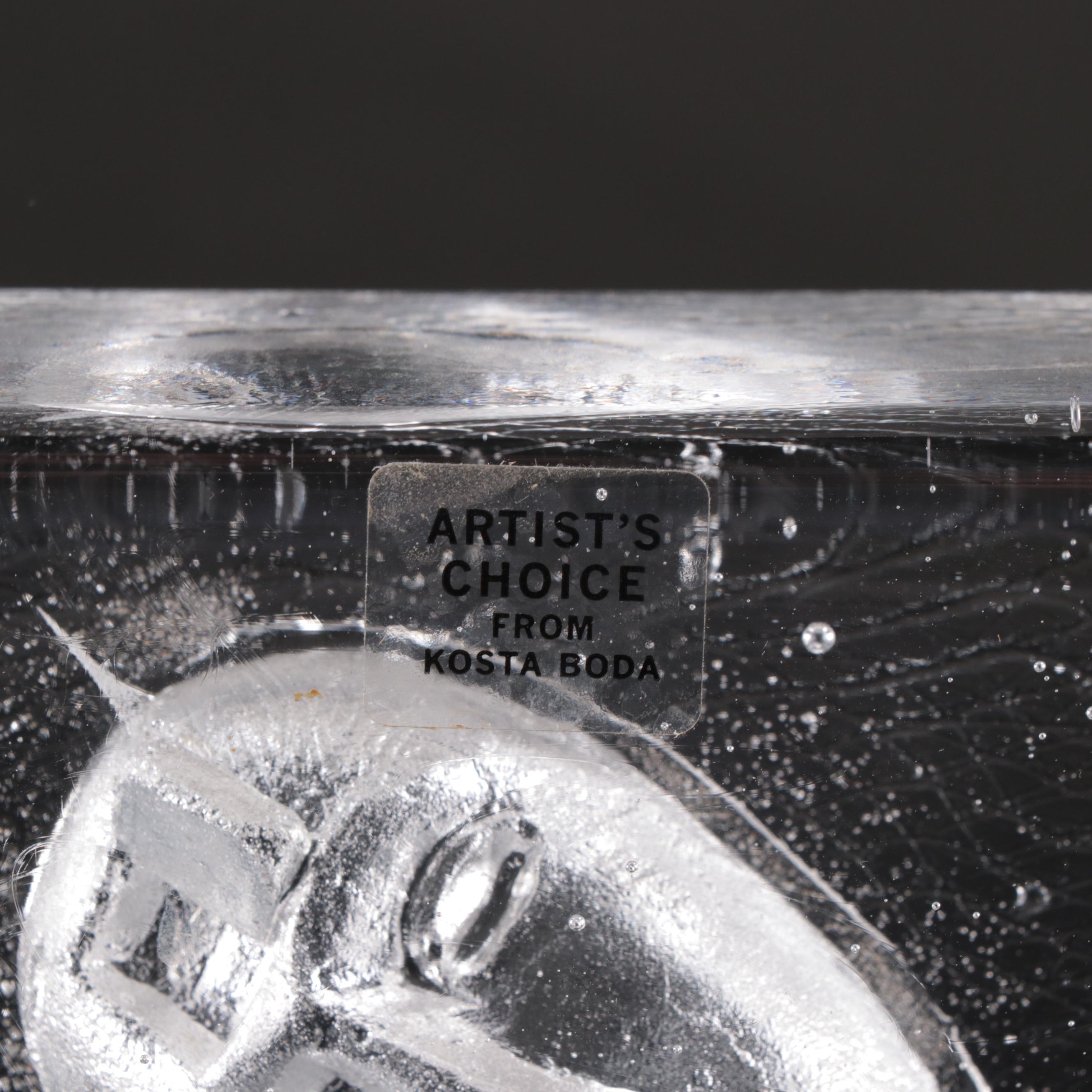 Bertil Vallien for Kosta Boda Cast Art Glass "Icon: Eyewitness"