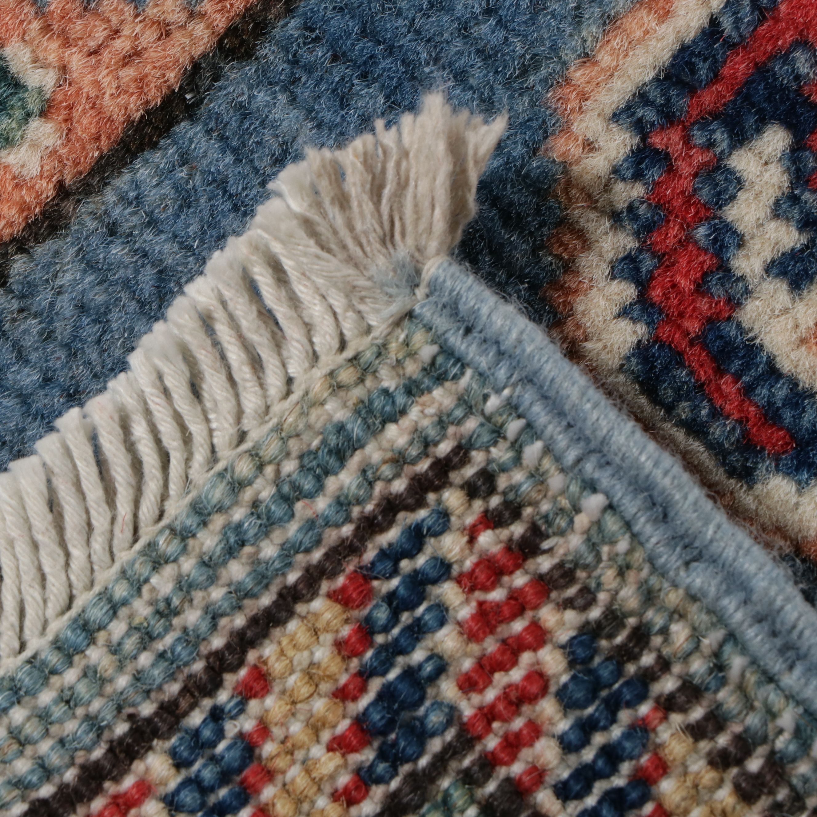 2'8 x 10' Hand-Knotted Afghan Kazak Carpet Runner