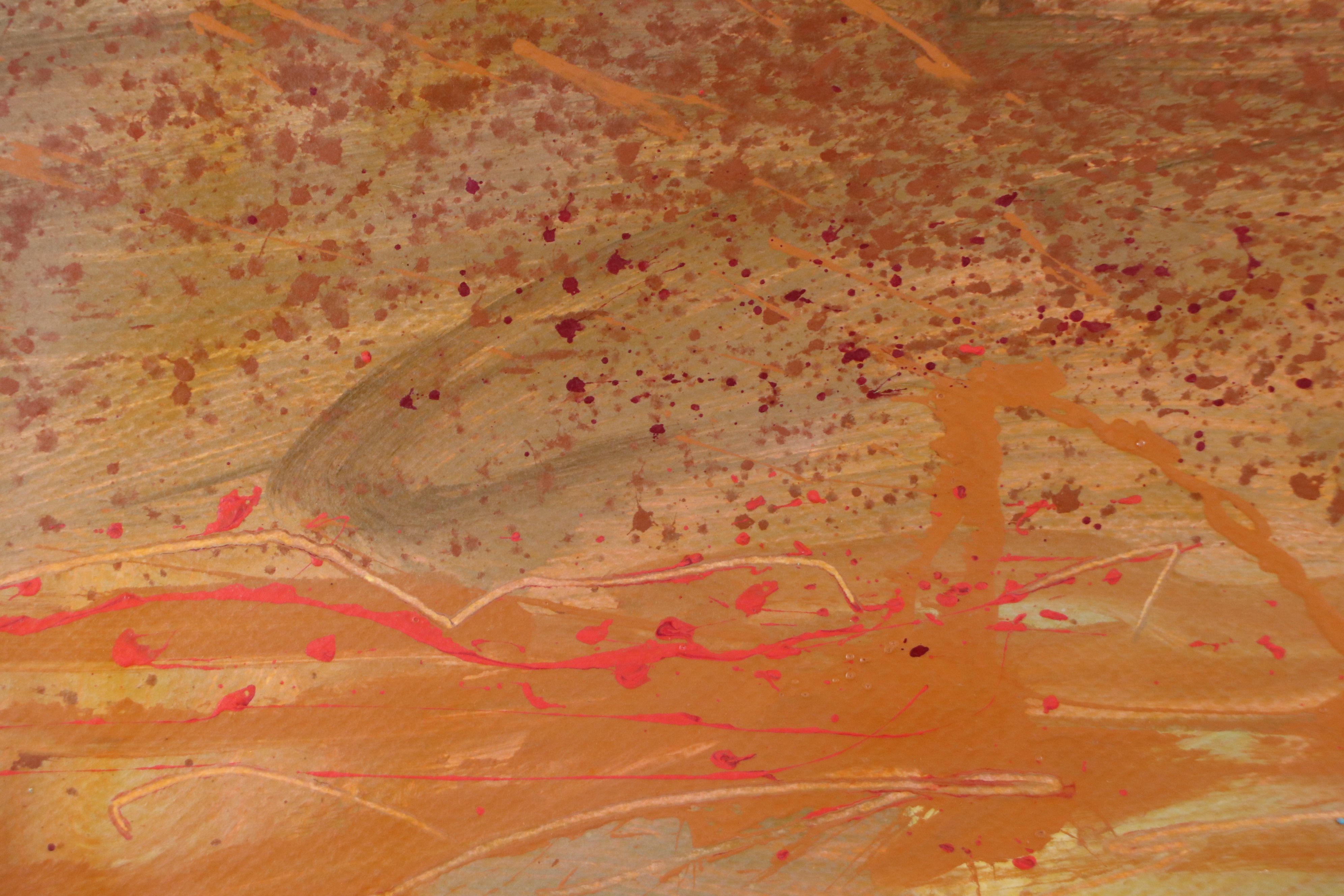 Harry Hilson Modernist Acrylic Painting, Late 20th Century