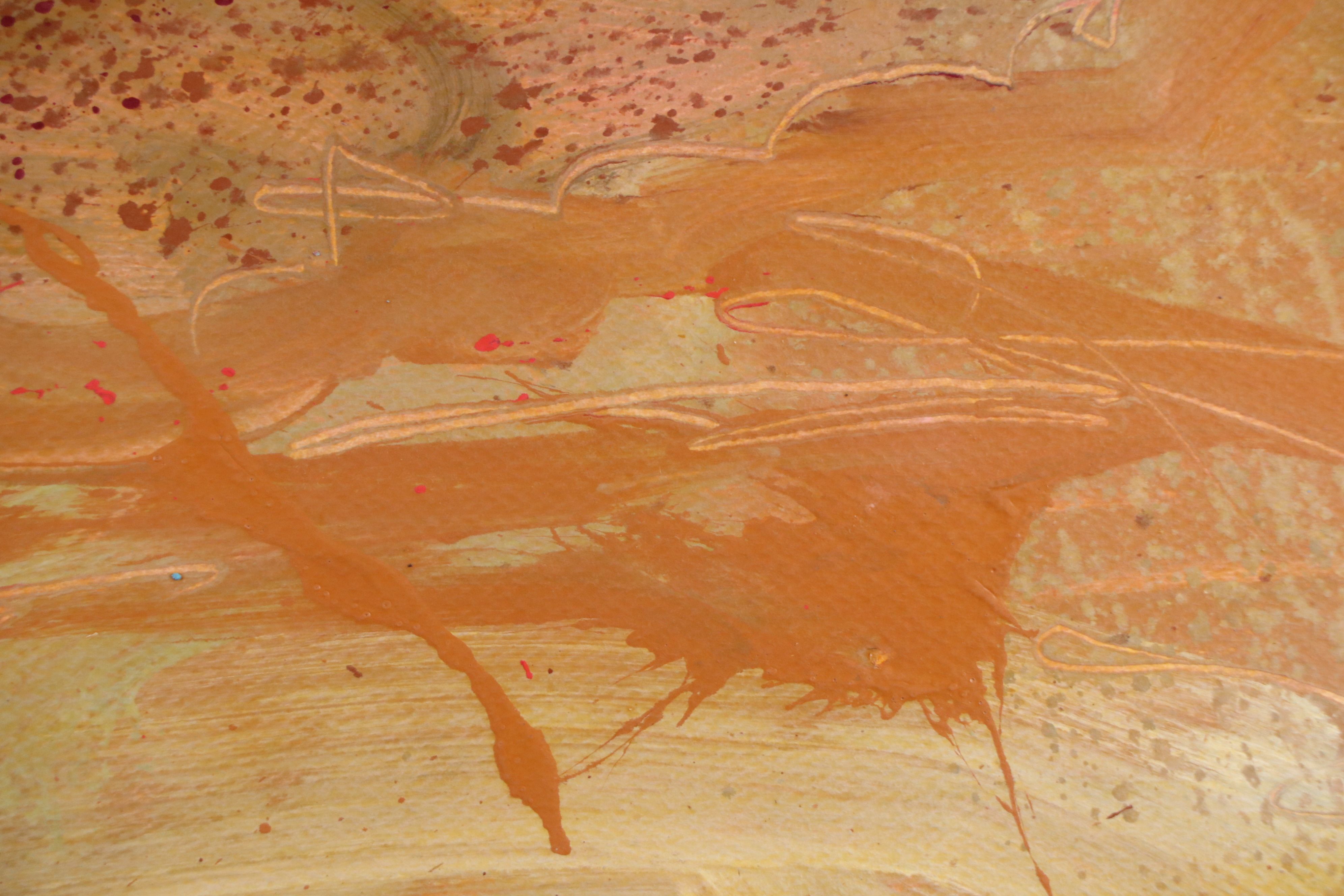 Harry Hilson Modernist Acrylic Painting, Late 20th Century