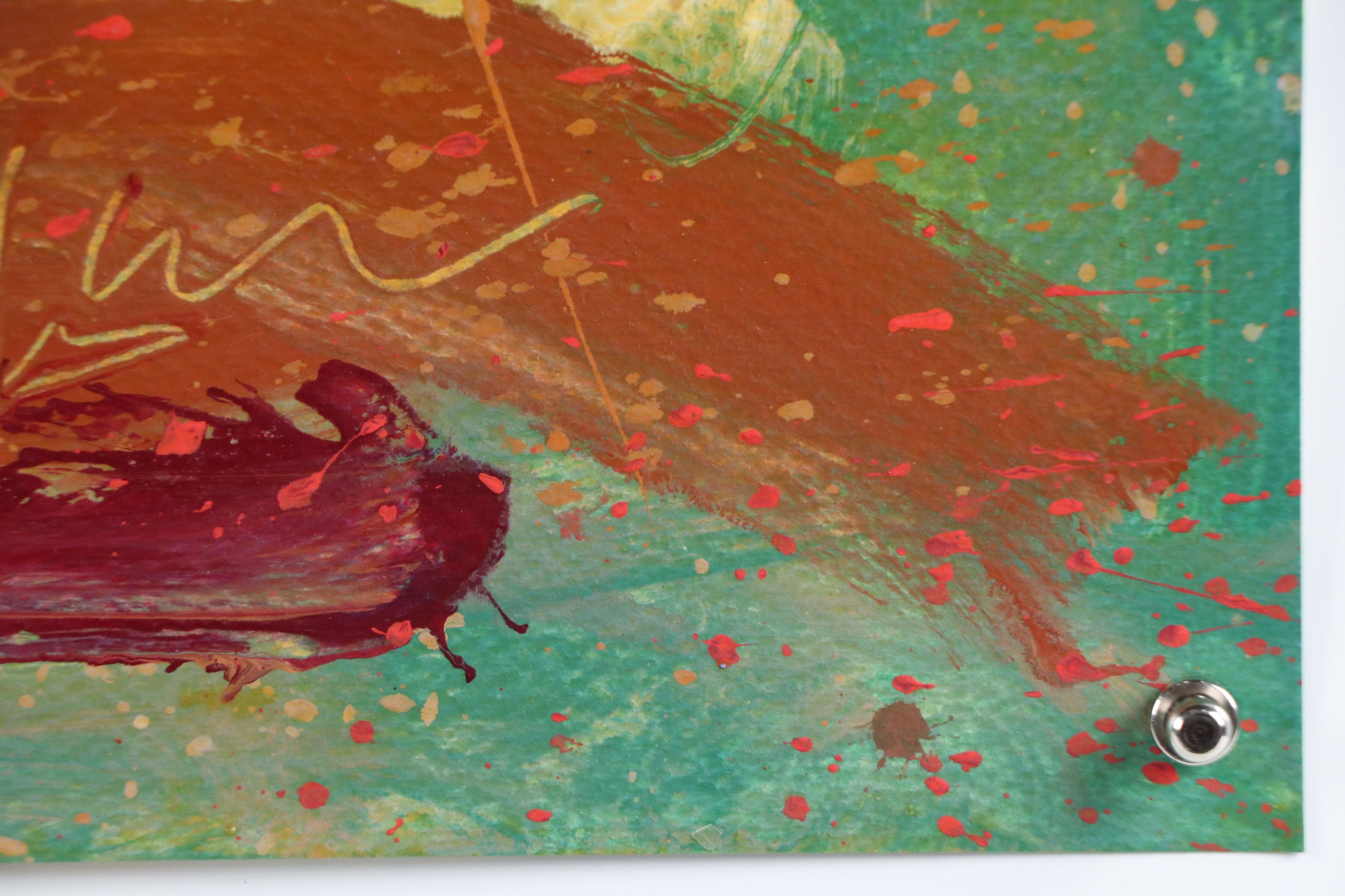 Harry Hilson Modernist Acrylic Painting, Late 20th Century