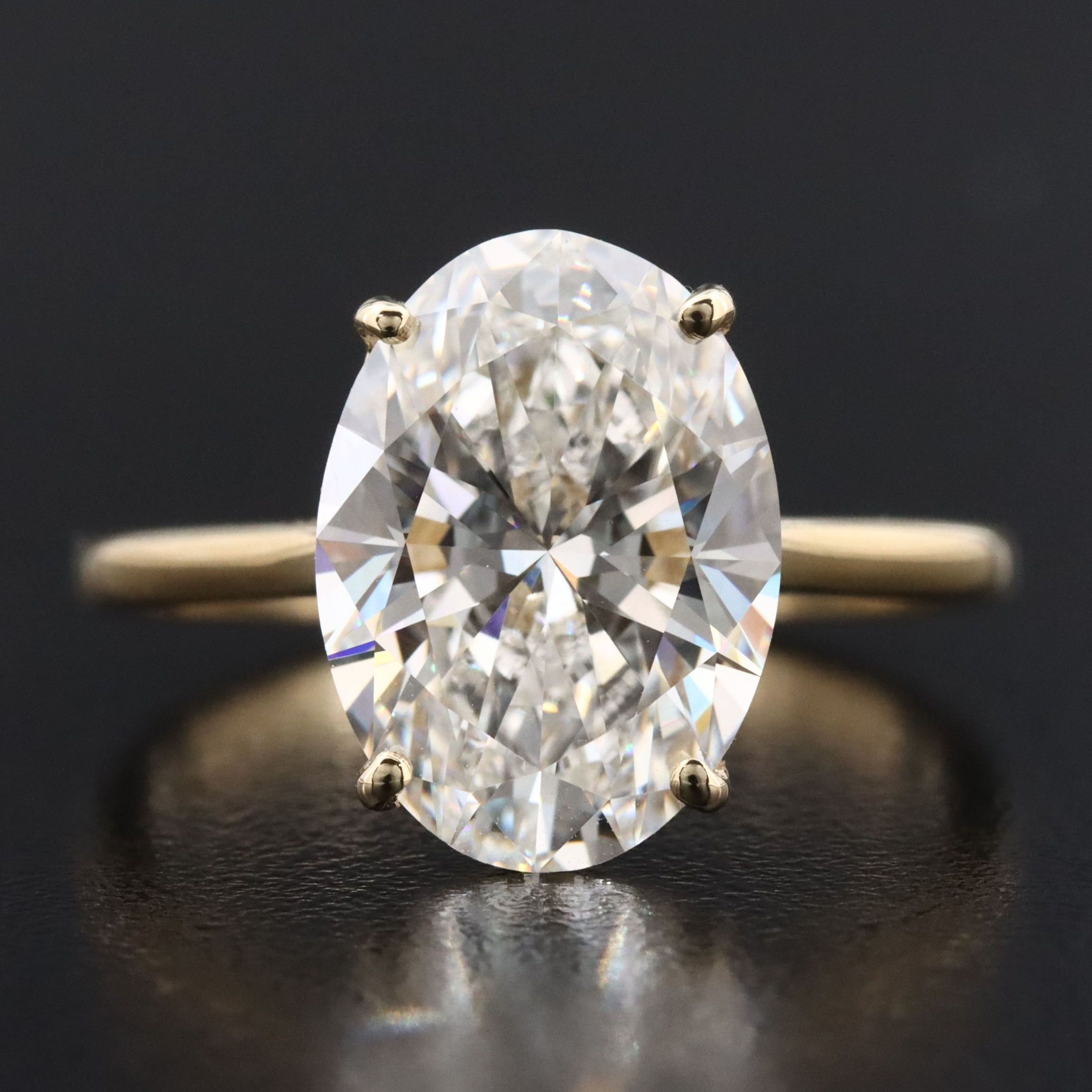 14K 5.01 CT Lab Grown Diamond Solitaire Ring with IGI Report