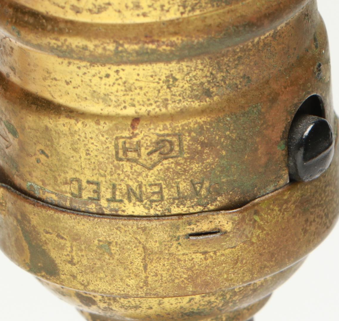 German Style Figural Porcelain Lamps with Linen Bell Shades