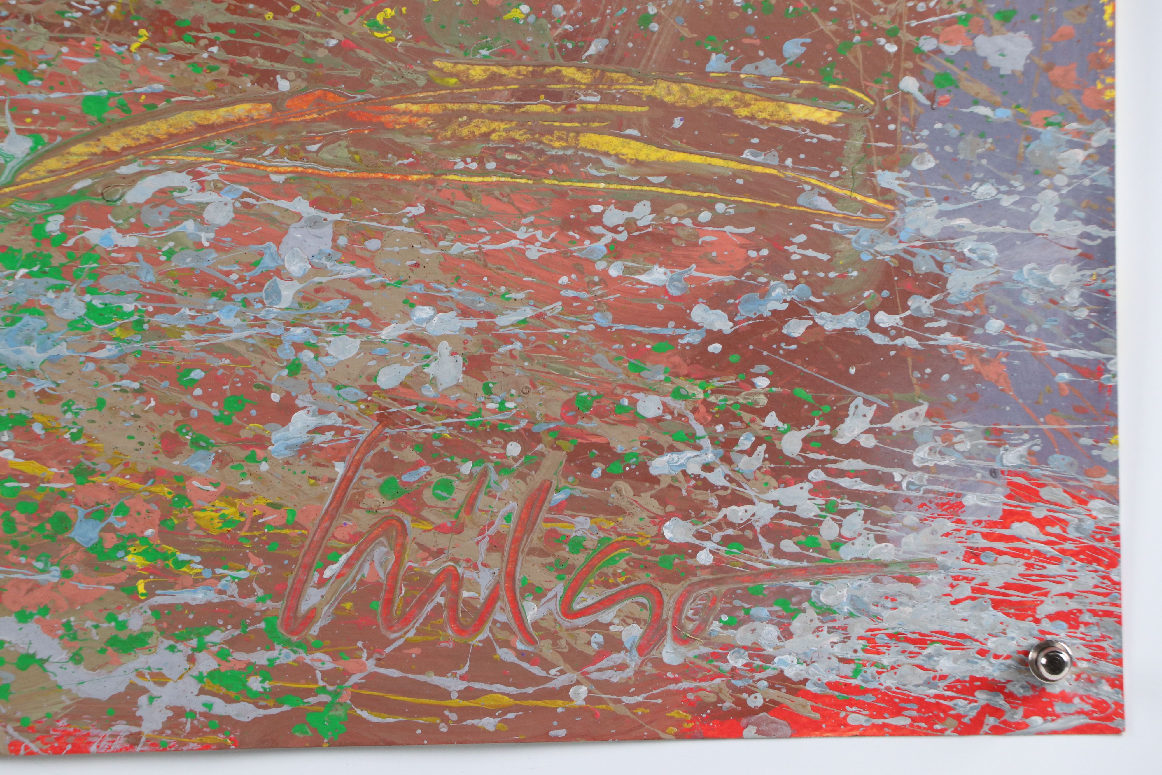 Harry Hilson Modernist Landscape Oil Painting "AZ Spring," Late 20th Century