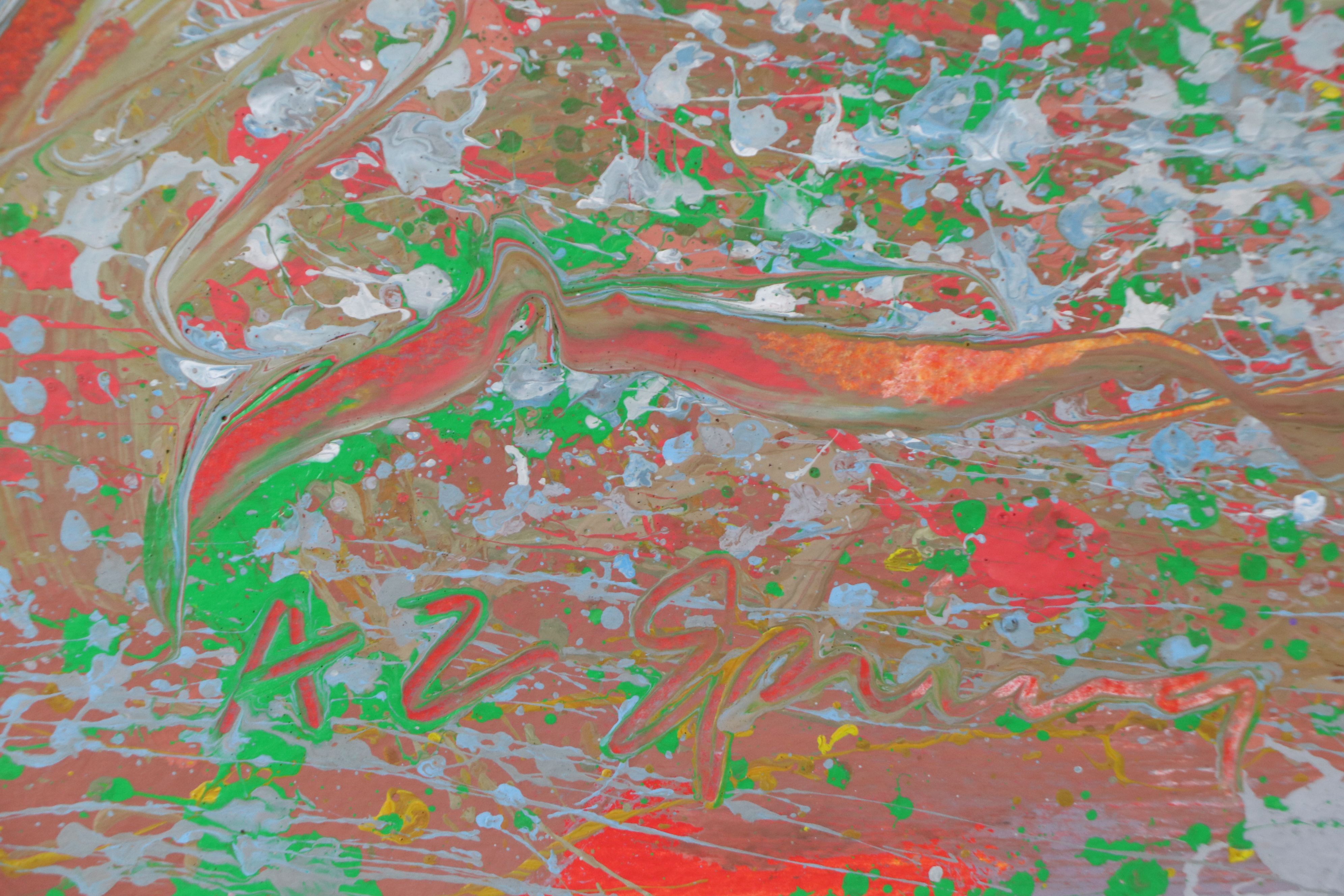 Harry Hilson Modernist Landscape Oil Painting "AZ Spring," Late 20th Century