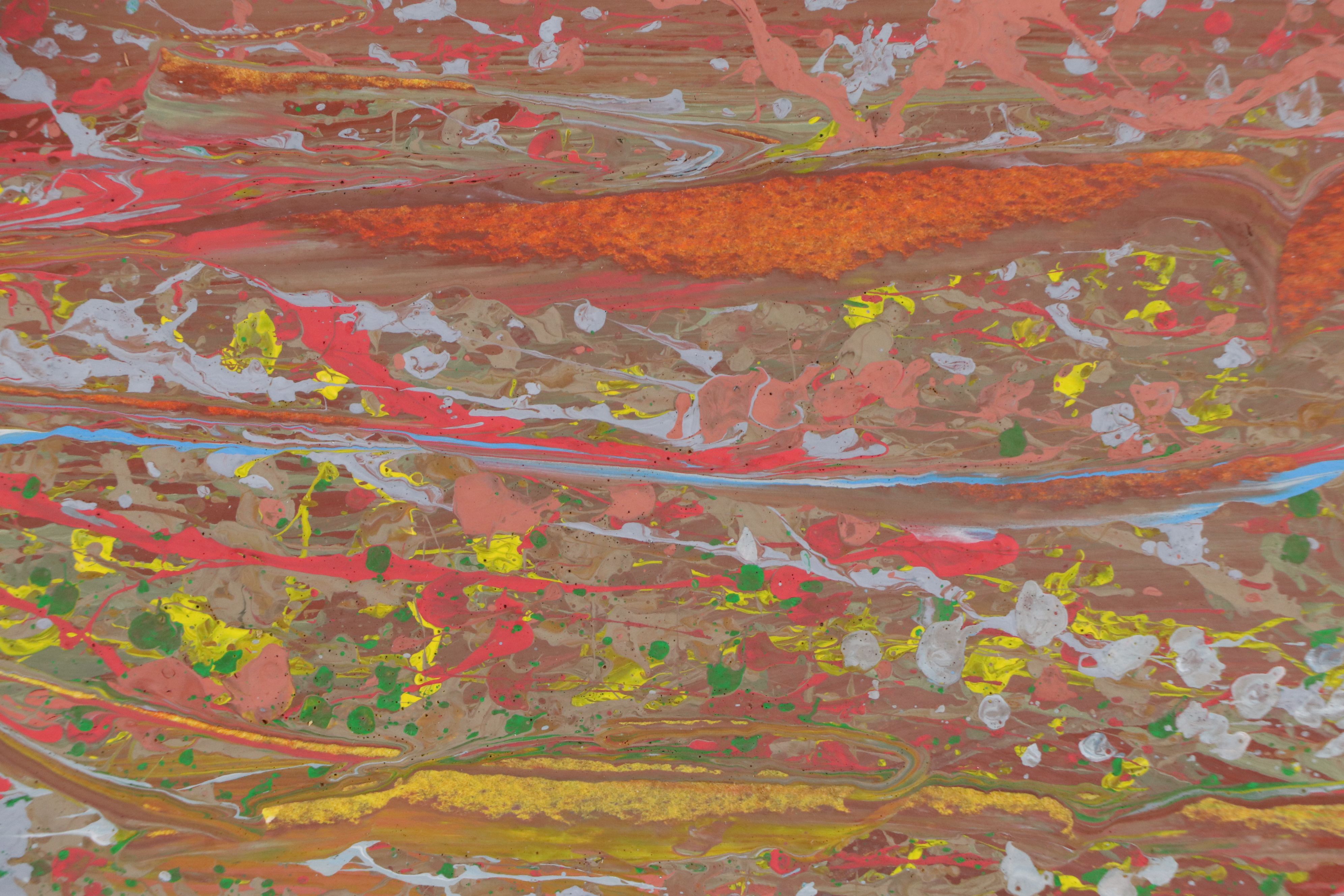 Harry Hilson Modernist Landscape Oil Painting "AZ Spring," Late 20th Century