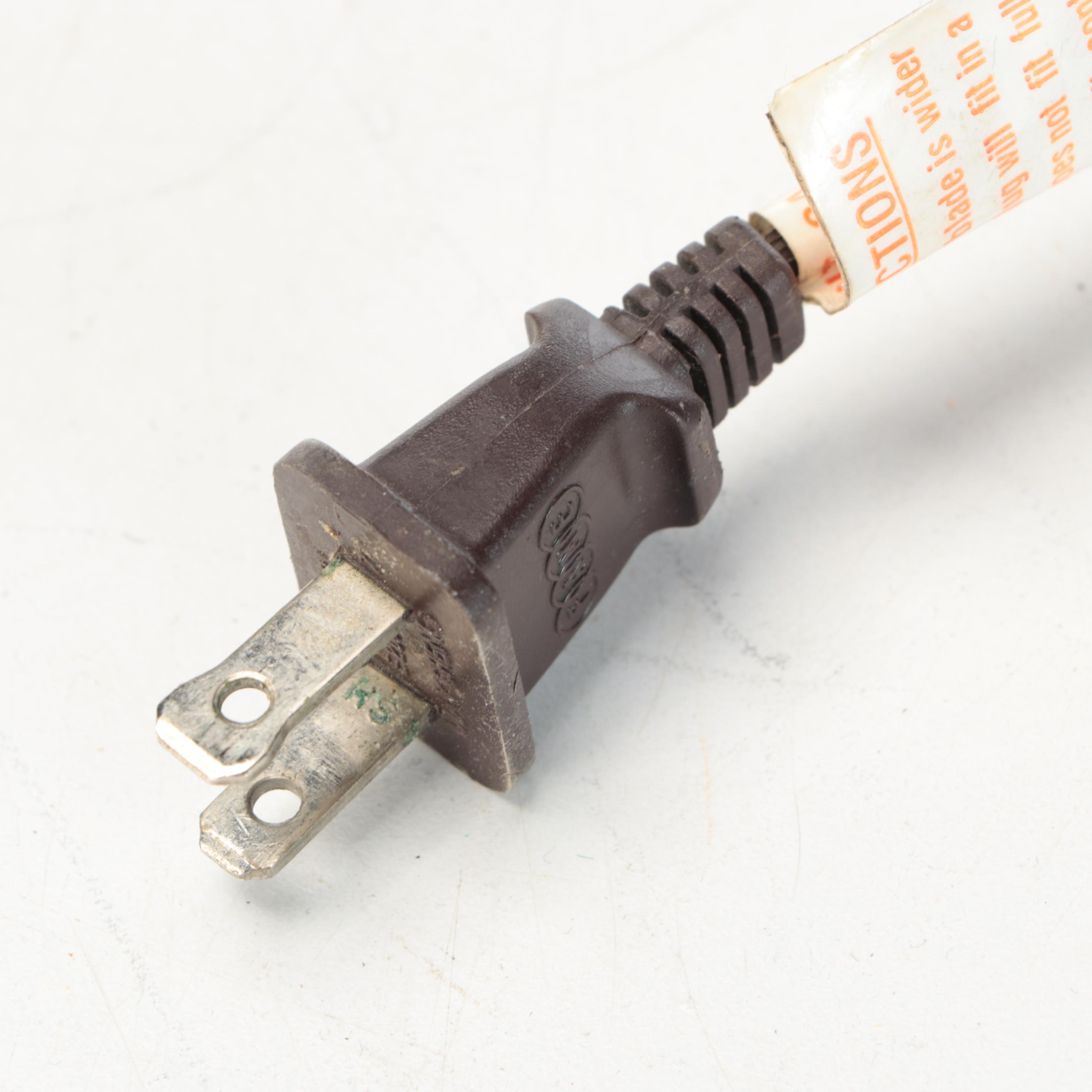 Empire Style Patinated Table Lamp with Beaded Slag Glass Shade