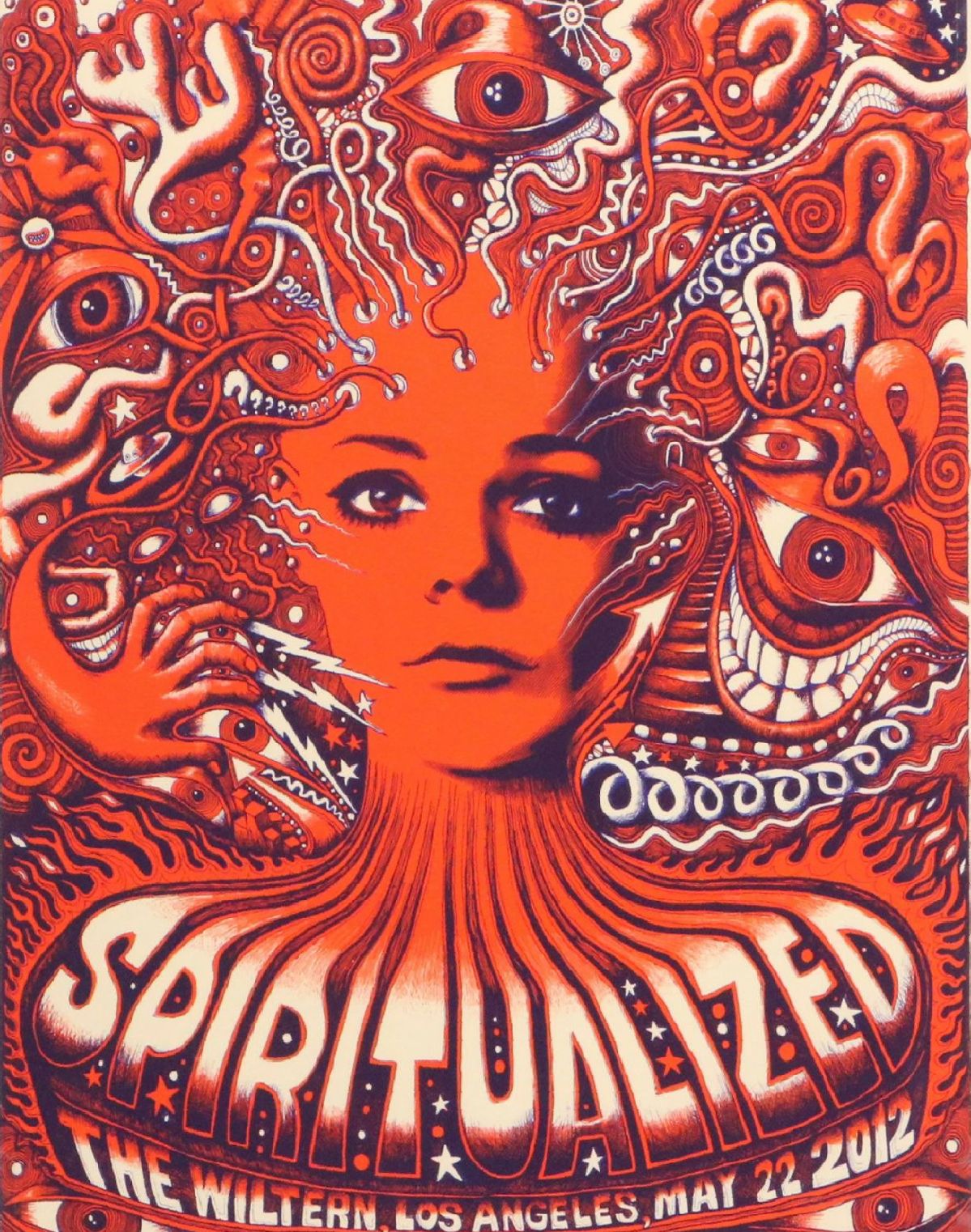 Spiritualized Serigraph Concert Poster, 2012