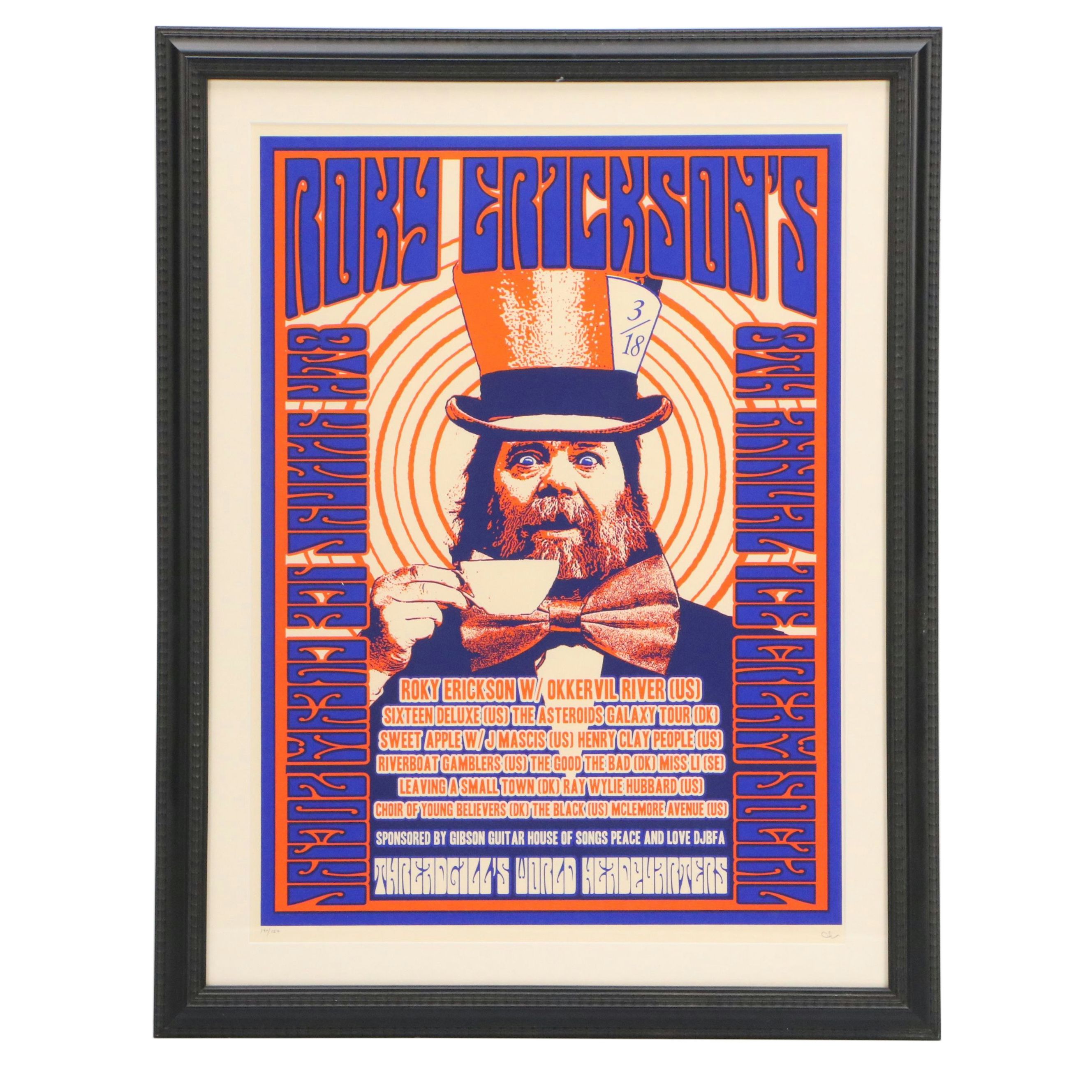Roky Erickson Serigraph Concert Poster