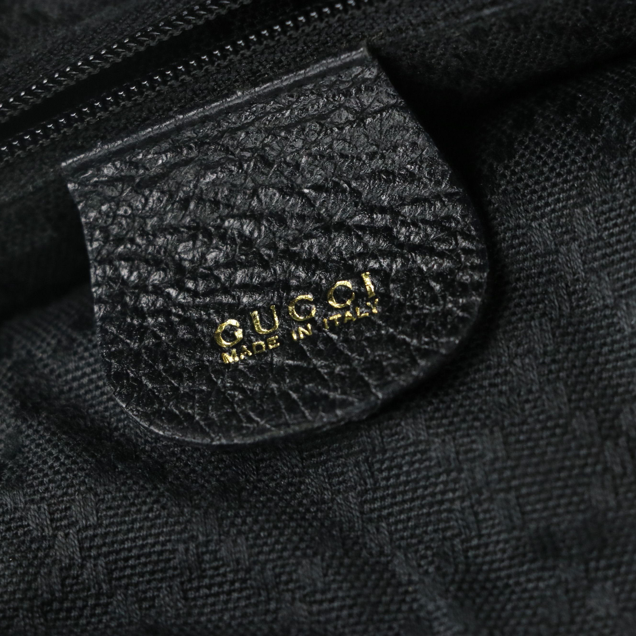 Gucci Mini Bamboo Handle Two-Way Bag in Black Suede and Leather