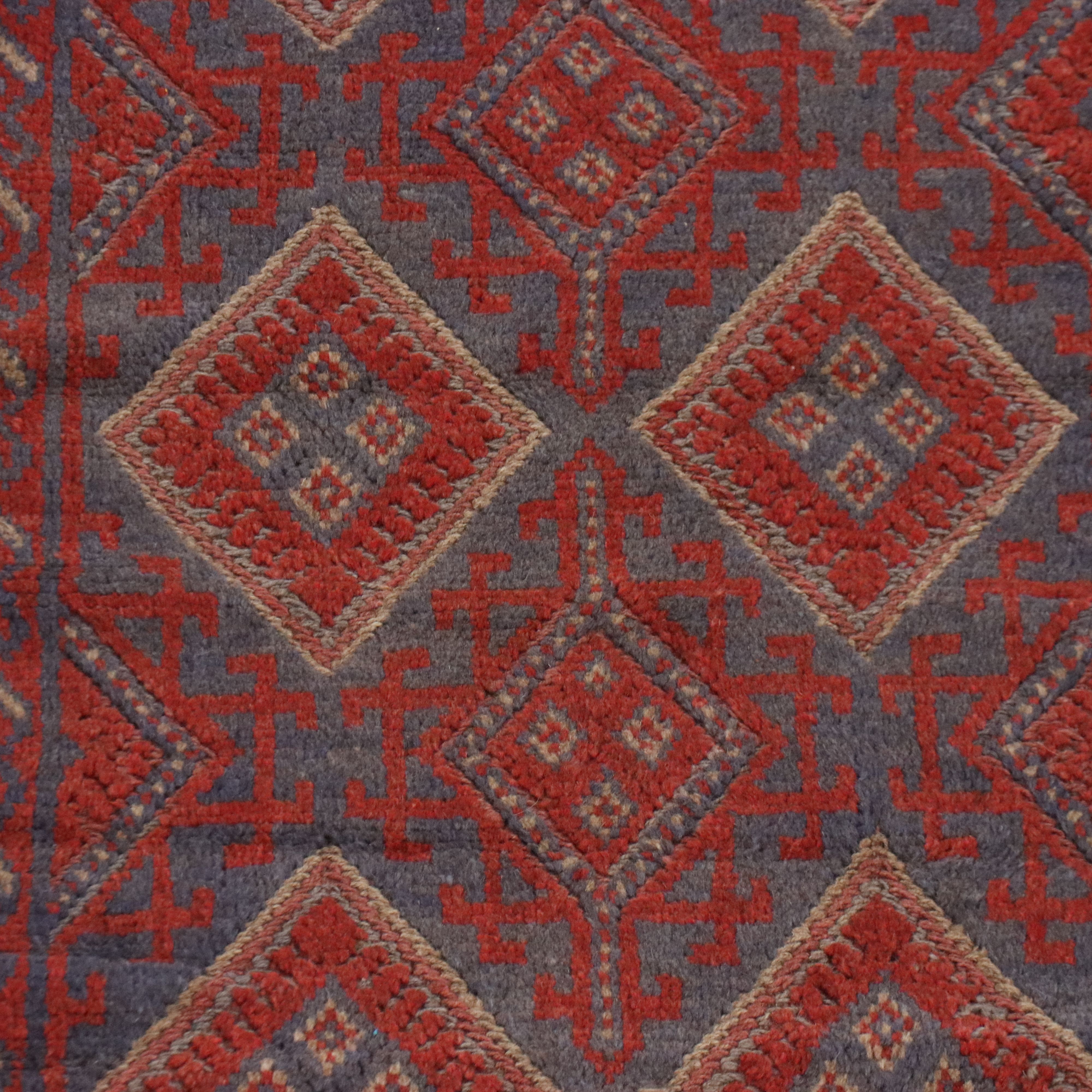 2'1 x 8'1 Hand-Knotted Afghan Mashwani Carpet Runner