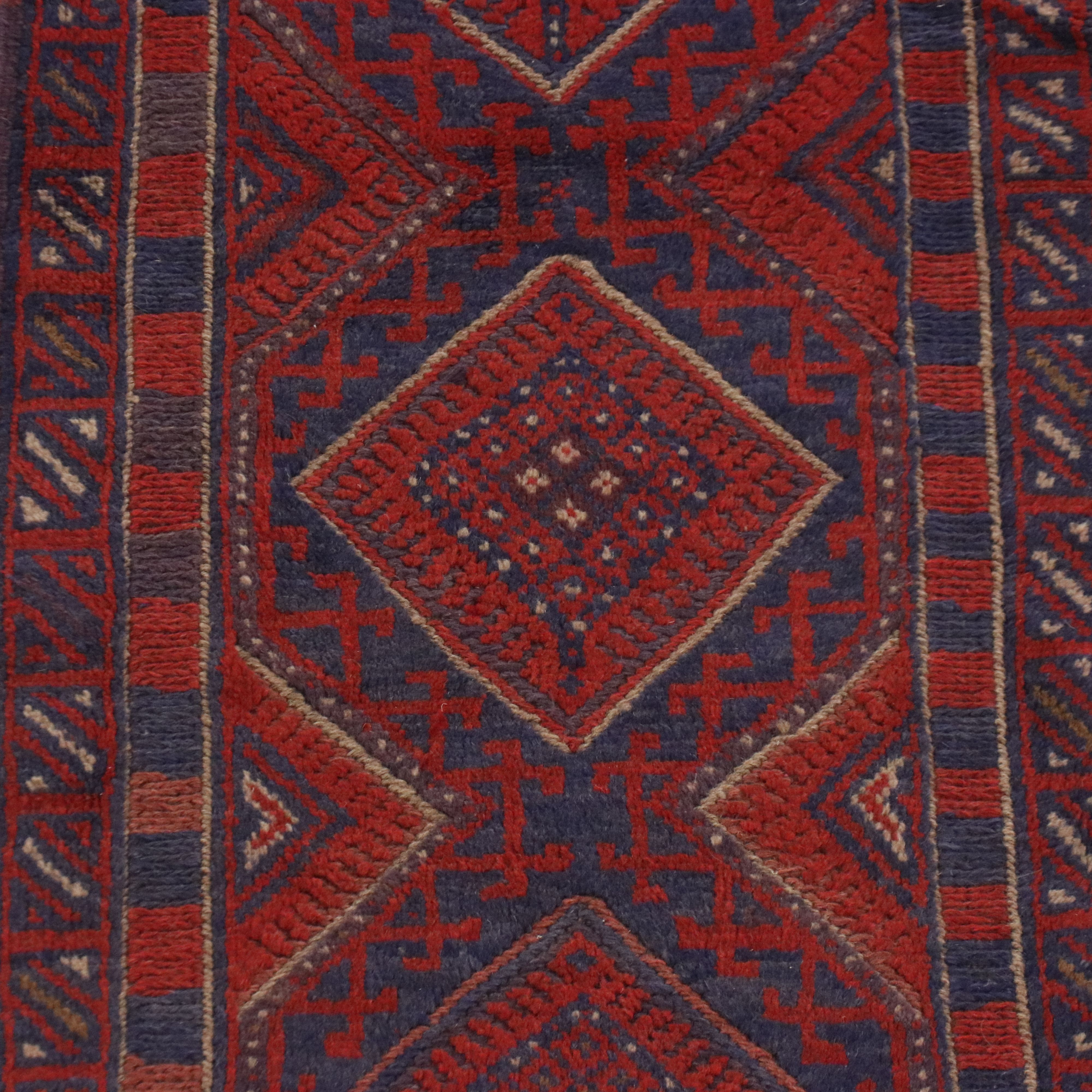 2' x 8' Hand-Knotted Afghan Mashwani Carpet Runner