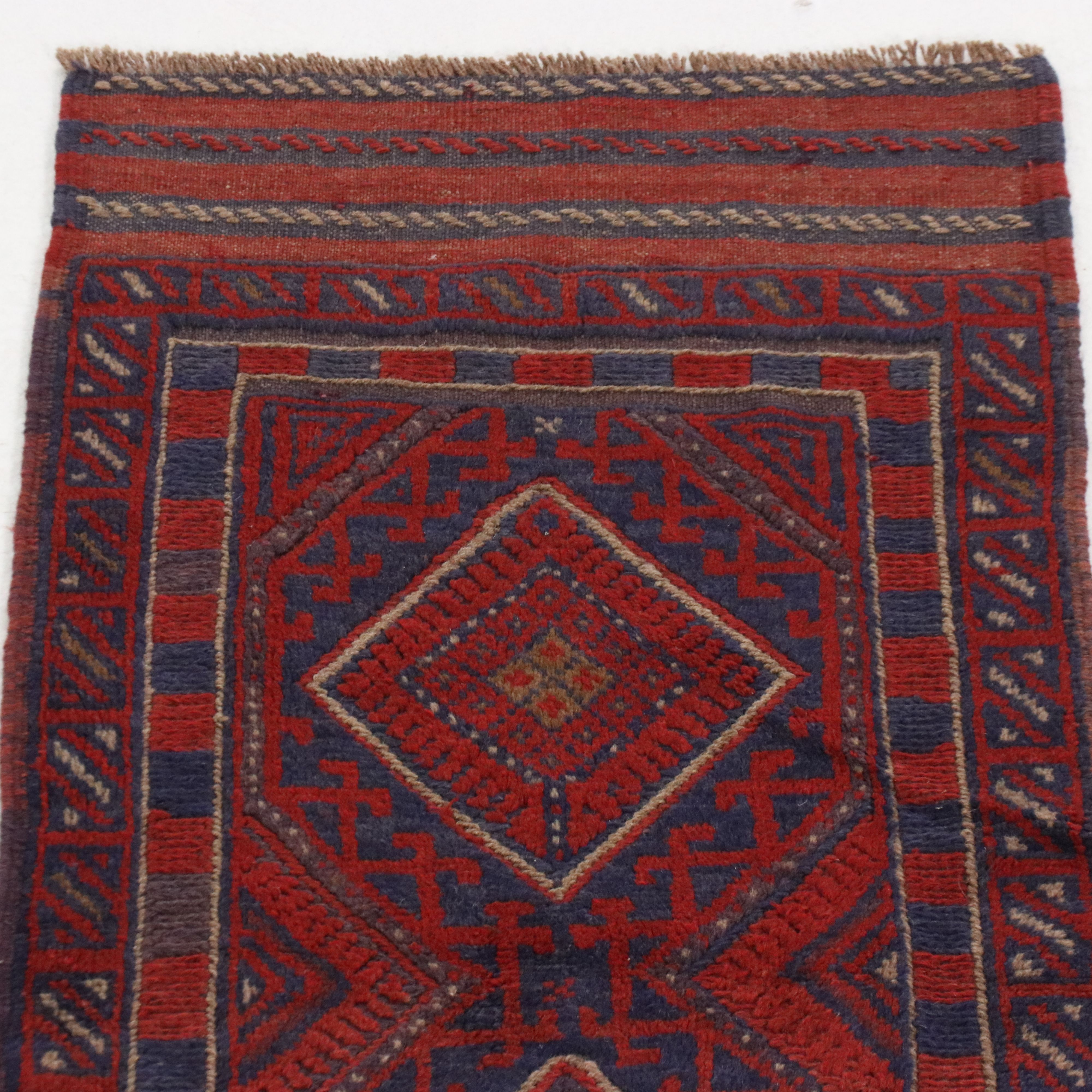 2' x 8' Hand-Knotted Afghan Mashwani Carpet Runner