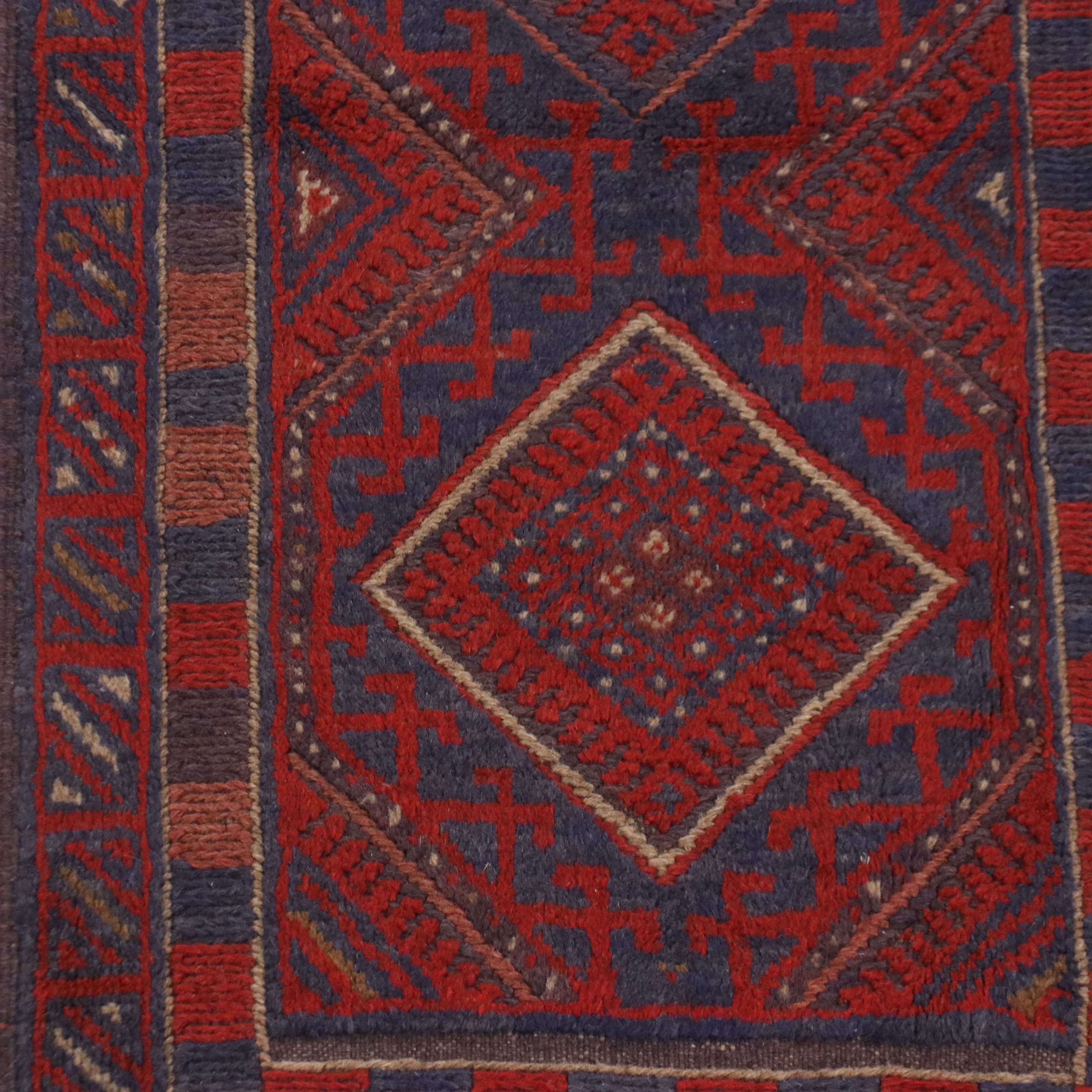 2' x 8' Hand-Knotted Afghan Mashwani Carpet Runner