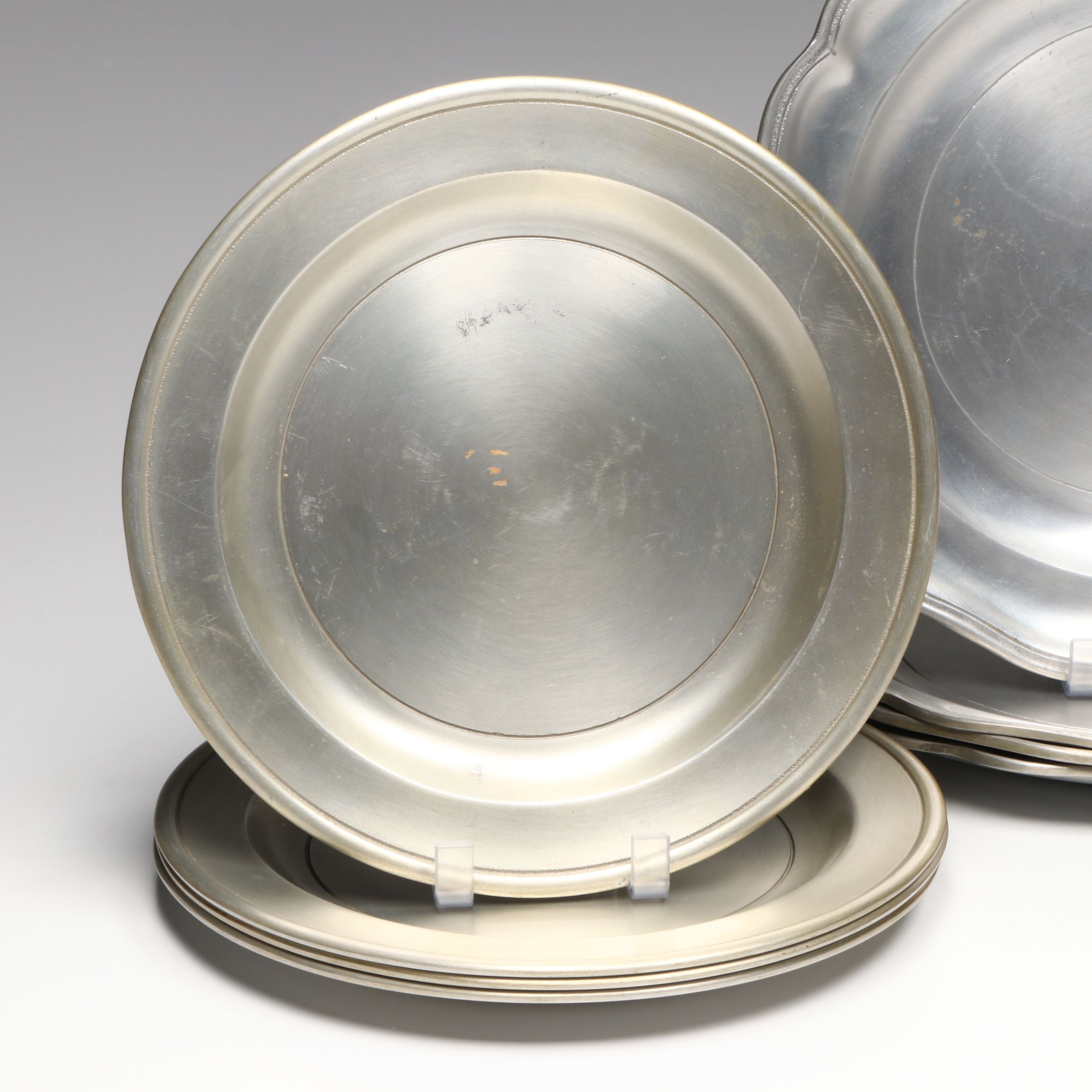 Stieff "Williamsburg", Kayserzinn and More Pewter Tableware and Candle Holders