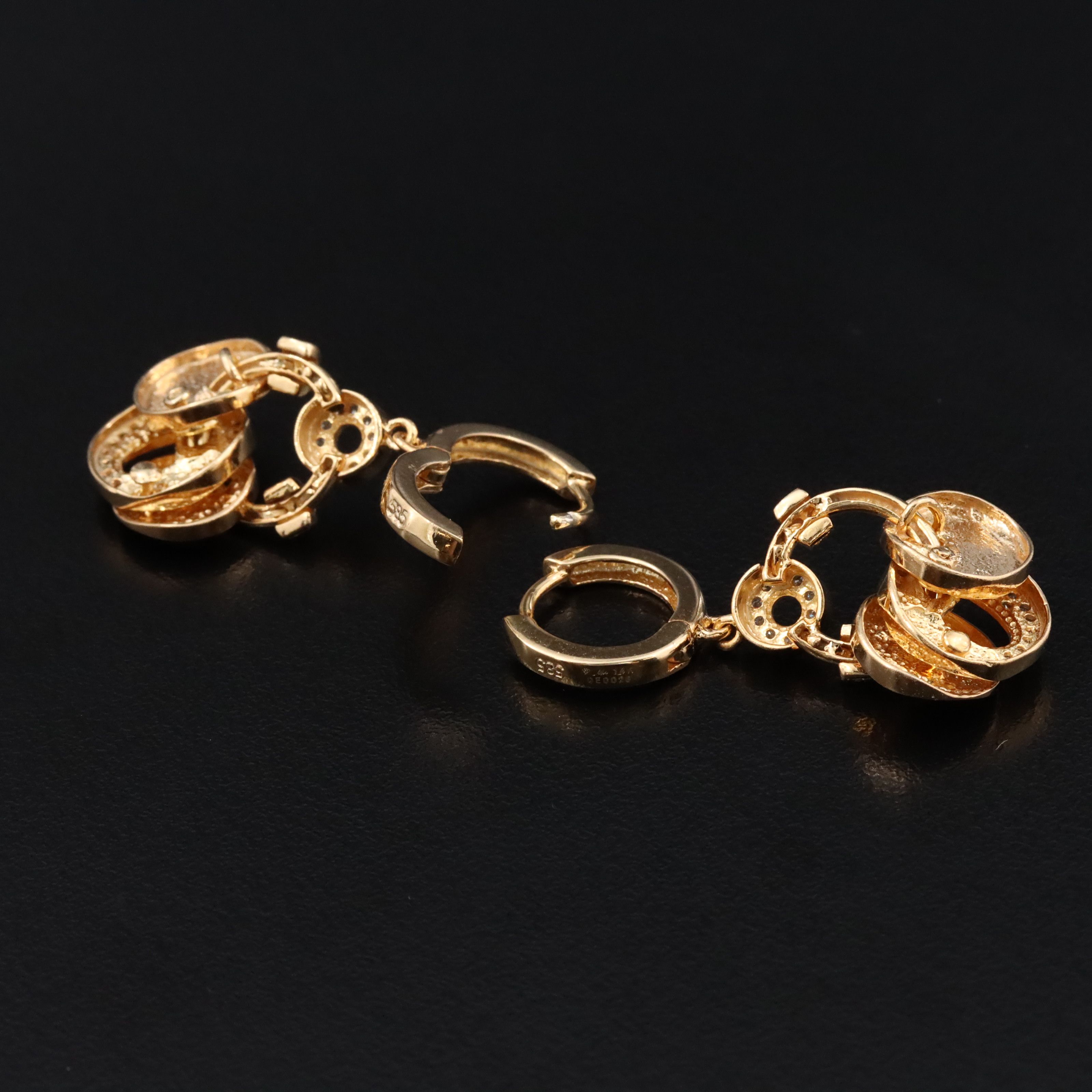 14K 0.25 CTW Diamond Drop Earrings