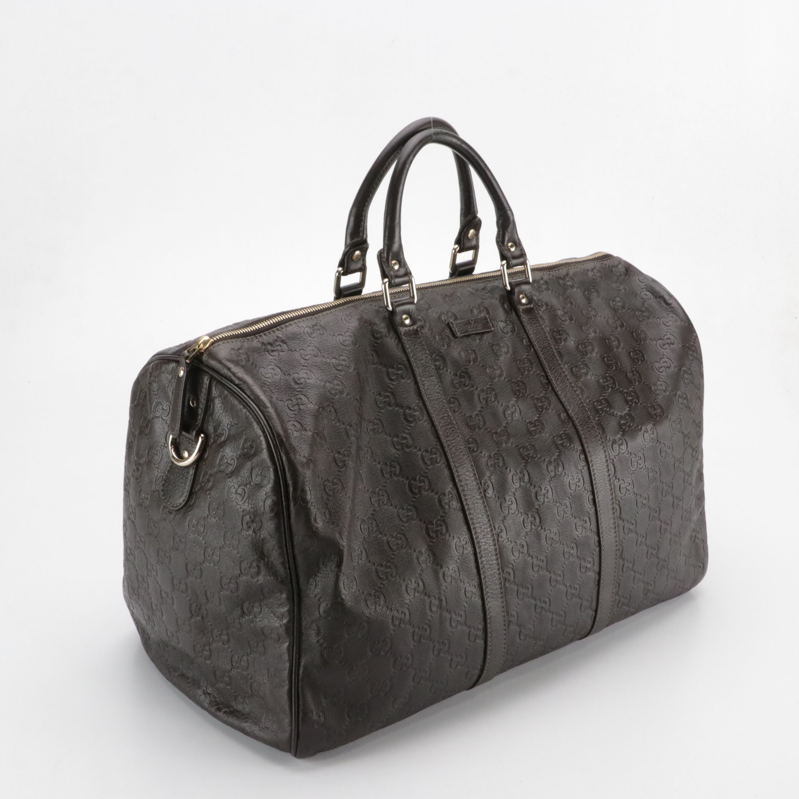 Gucci Joy Duffle Bag in Dark Brown Guccissima Leather