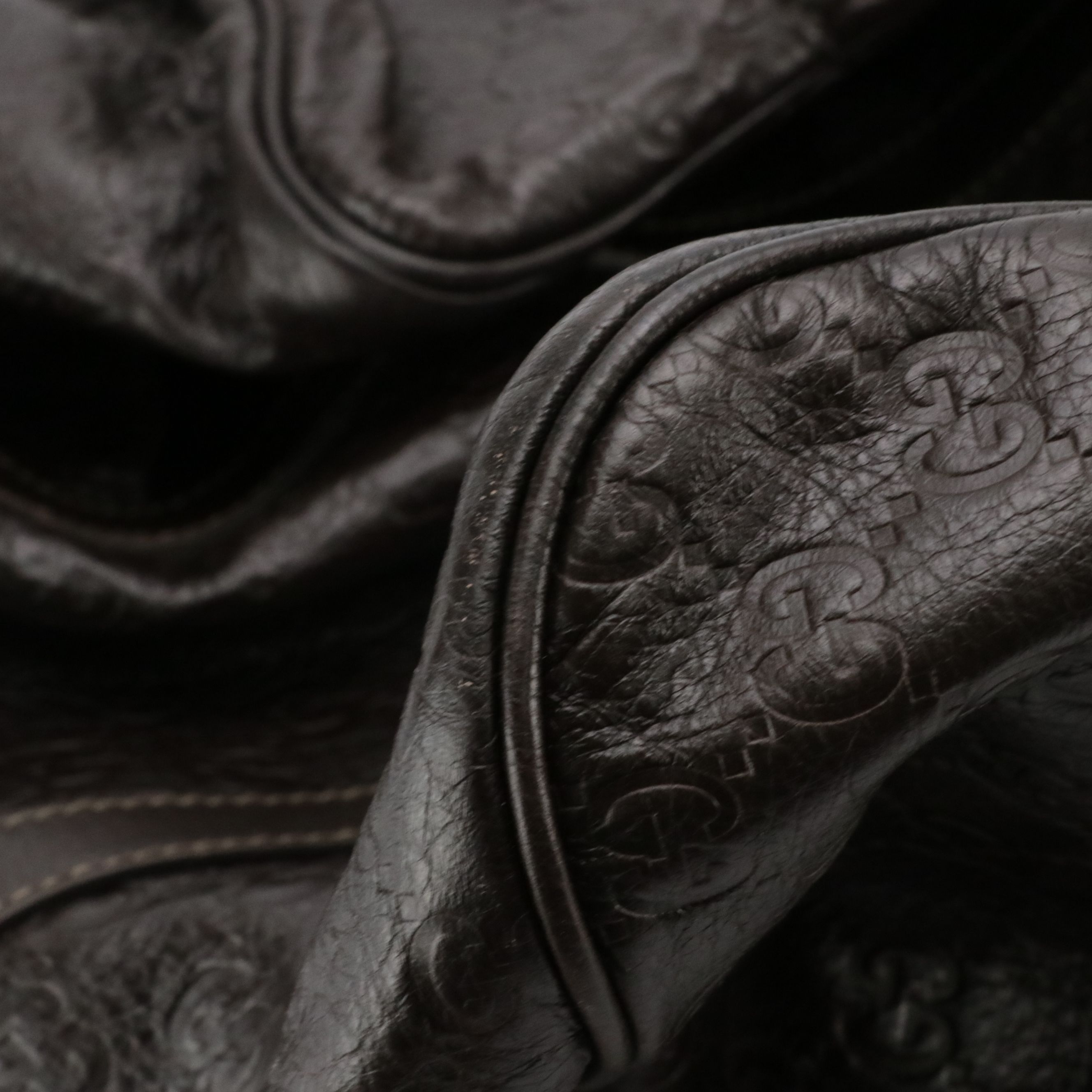 Gucci Joy Duffle Bag in Dark Brown Guccissima Leather