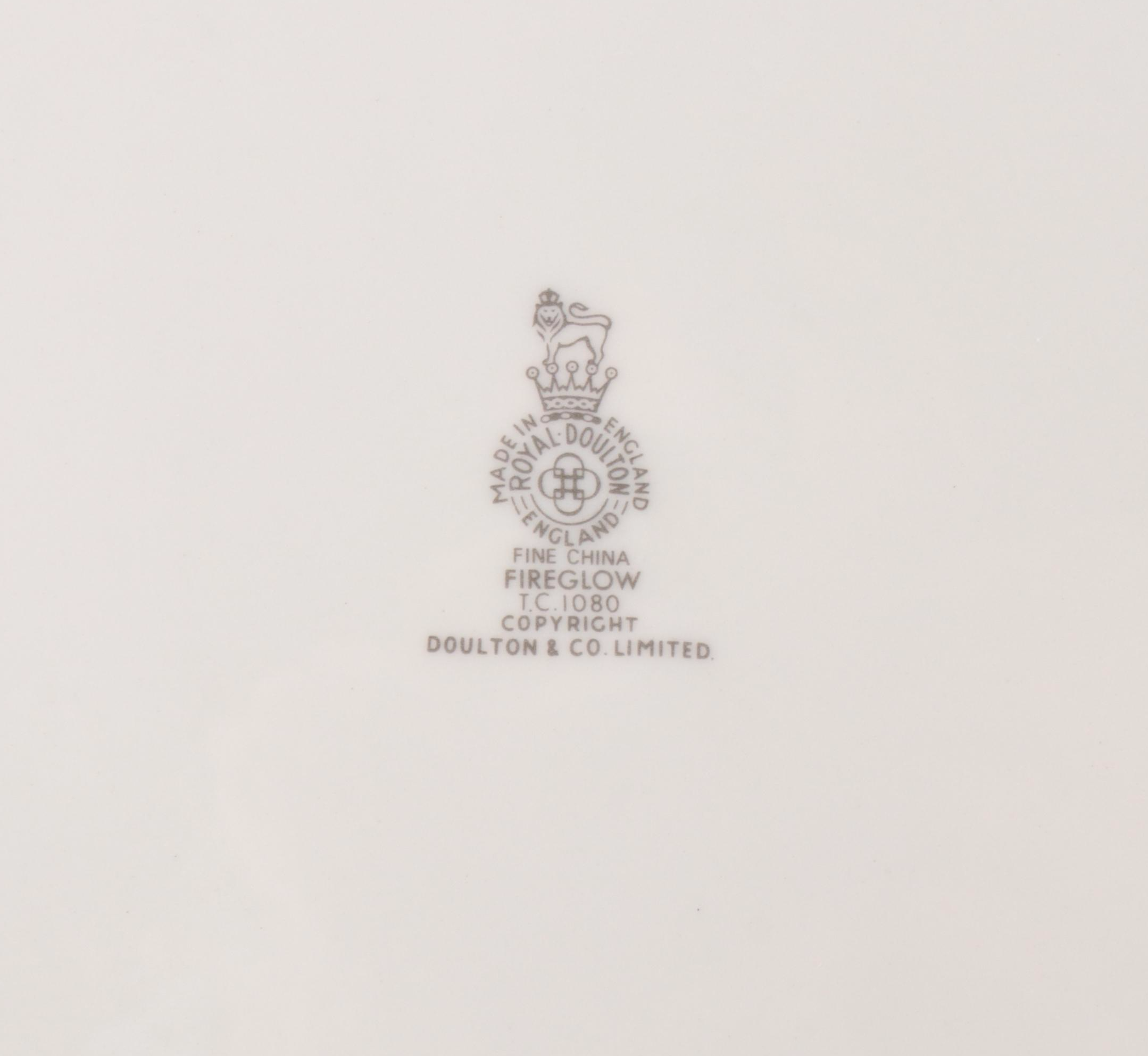 Royal Doulton "Fireglow" Covered Casserole Dish and More Dinnerware, 1971-1982