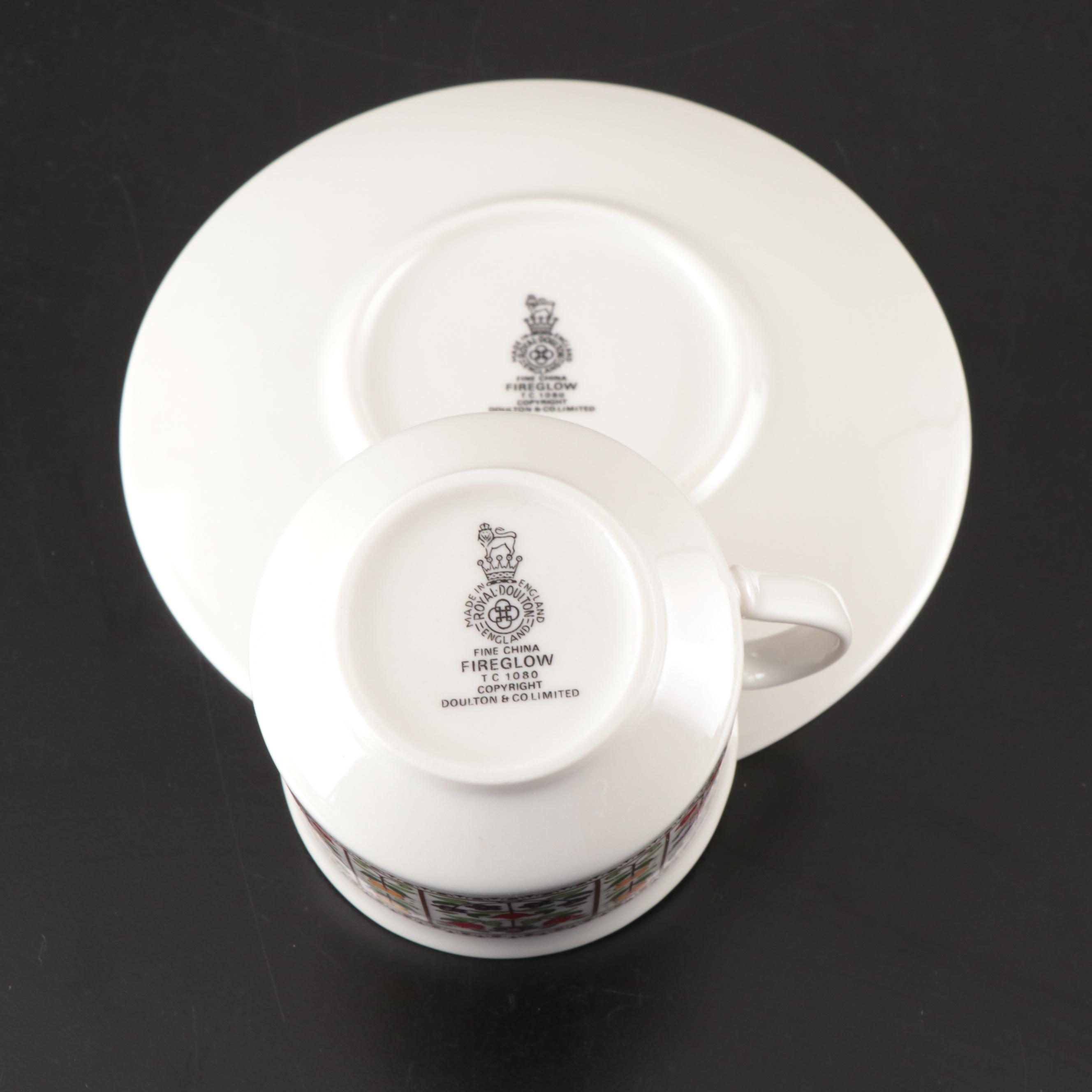 Royal Doulton "Fireglow" Covered Casserole Dish and More Dinnerware, 1971-1982